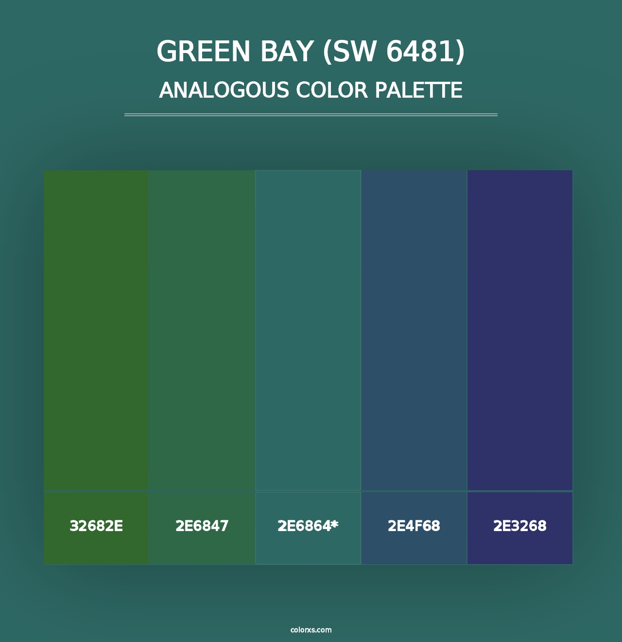 Green Bay (SW 6481) - Analogous Color Palette