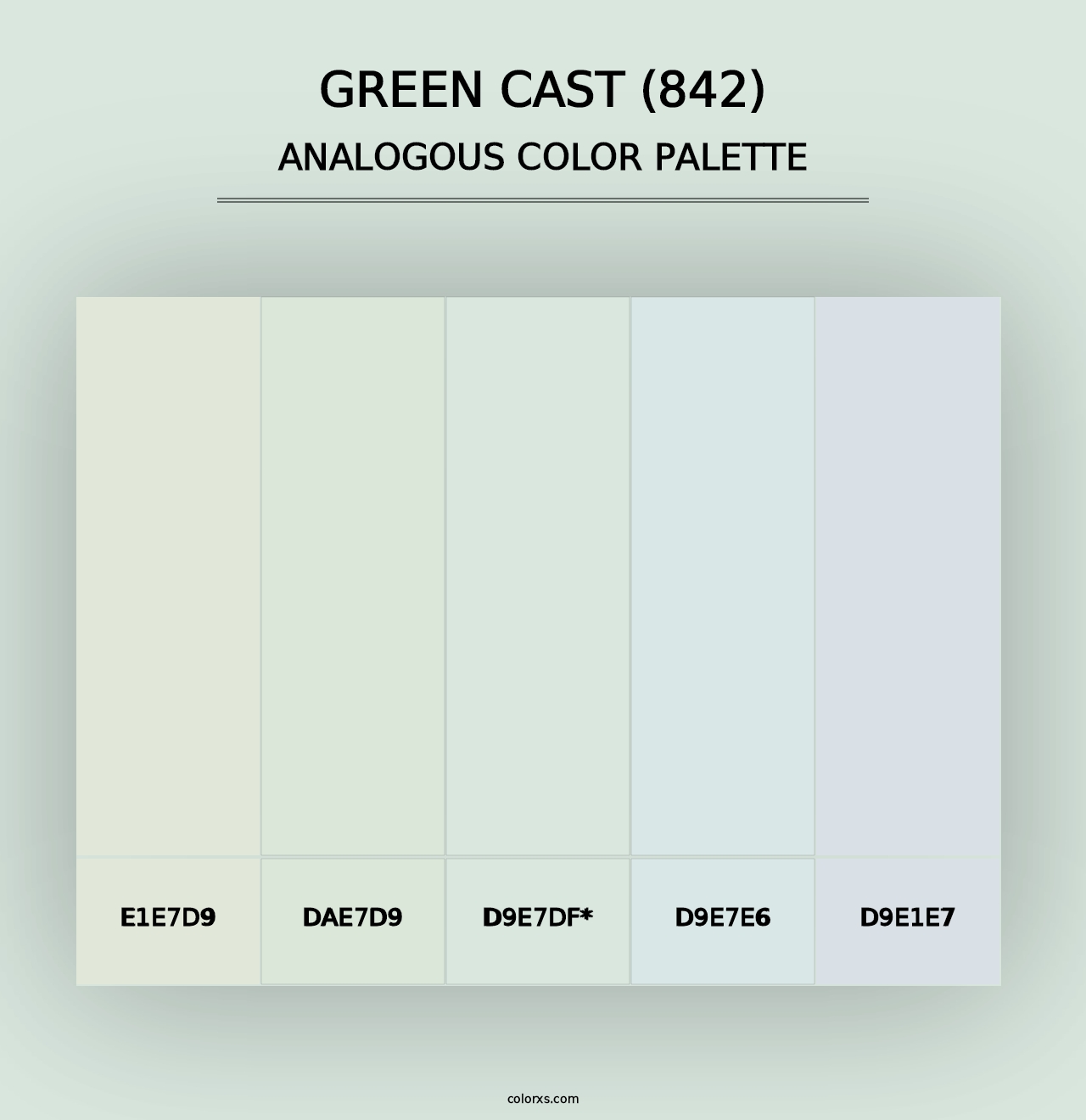 Green Cast (842) - Analogous Color Palette