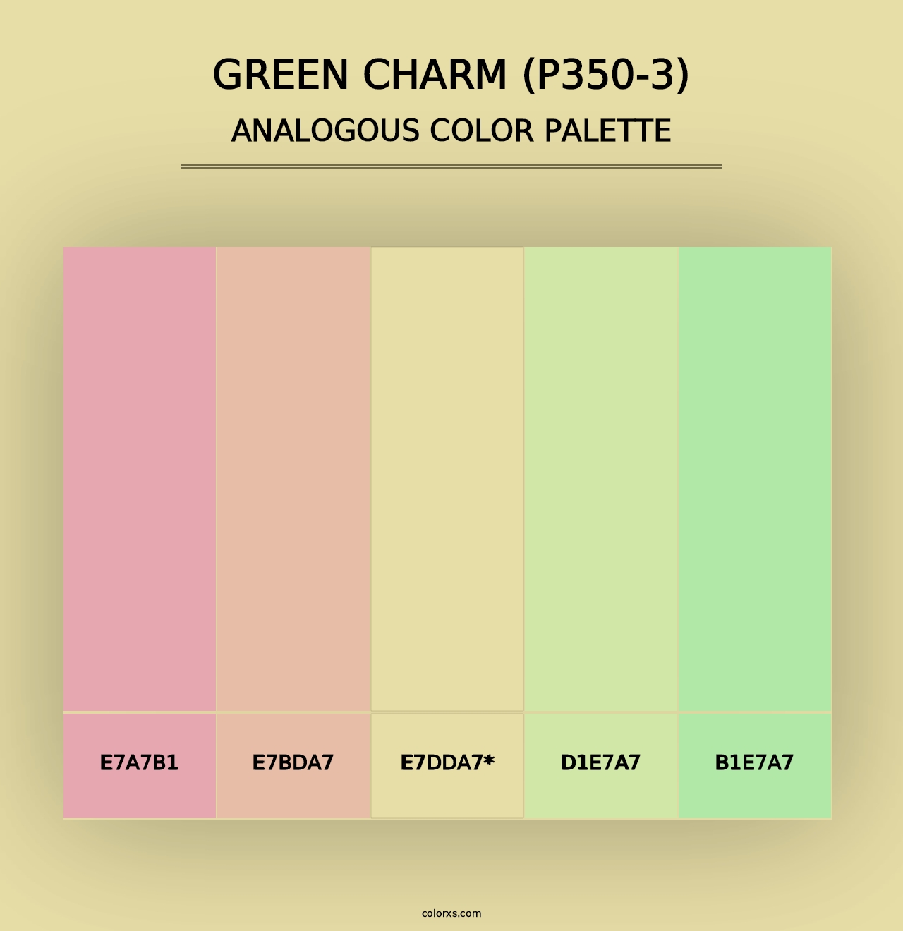 Green Charm (P350-3) - Analogous Color Palette