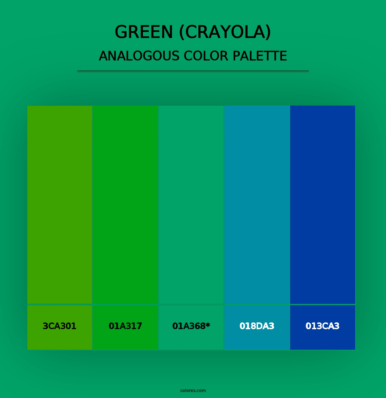 Green (Crayola) - Analogous Color Palette