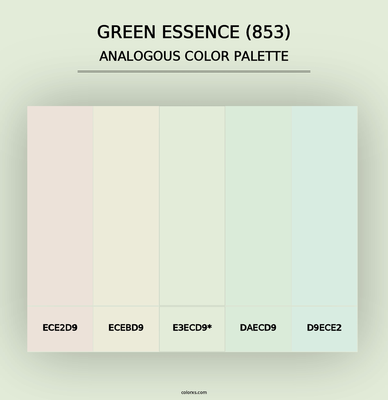 Green Essence (853) - Analogous Color Palette