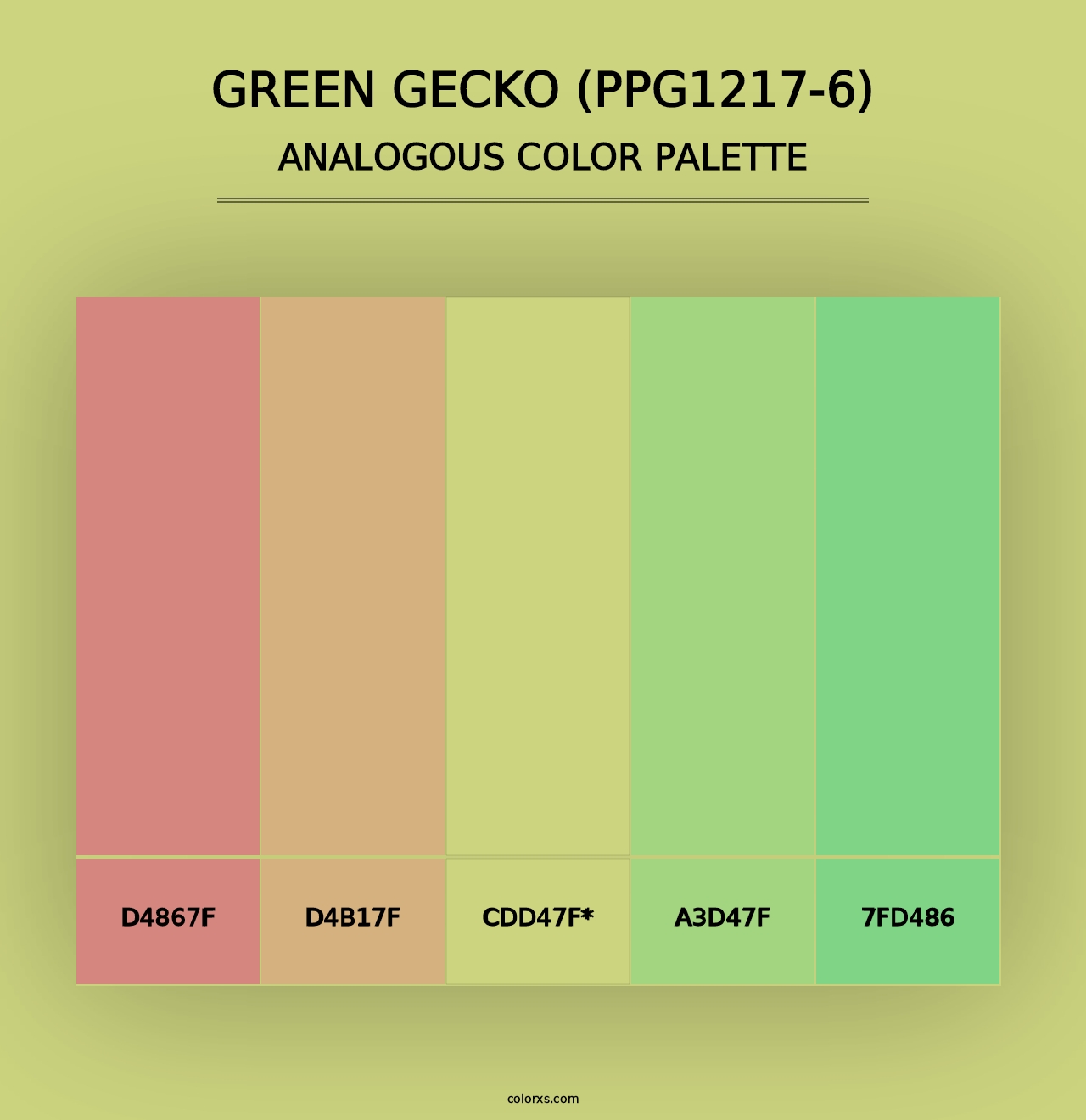 Green Gecko (PPG1217-6) - Analogous Color Palette