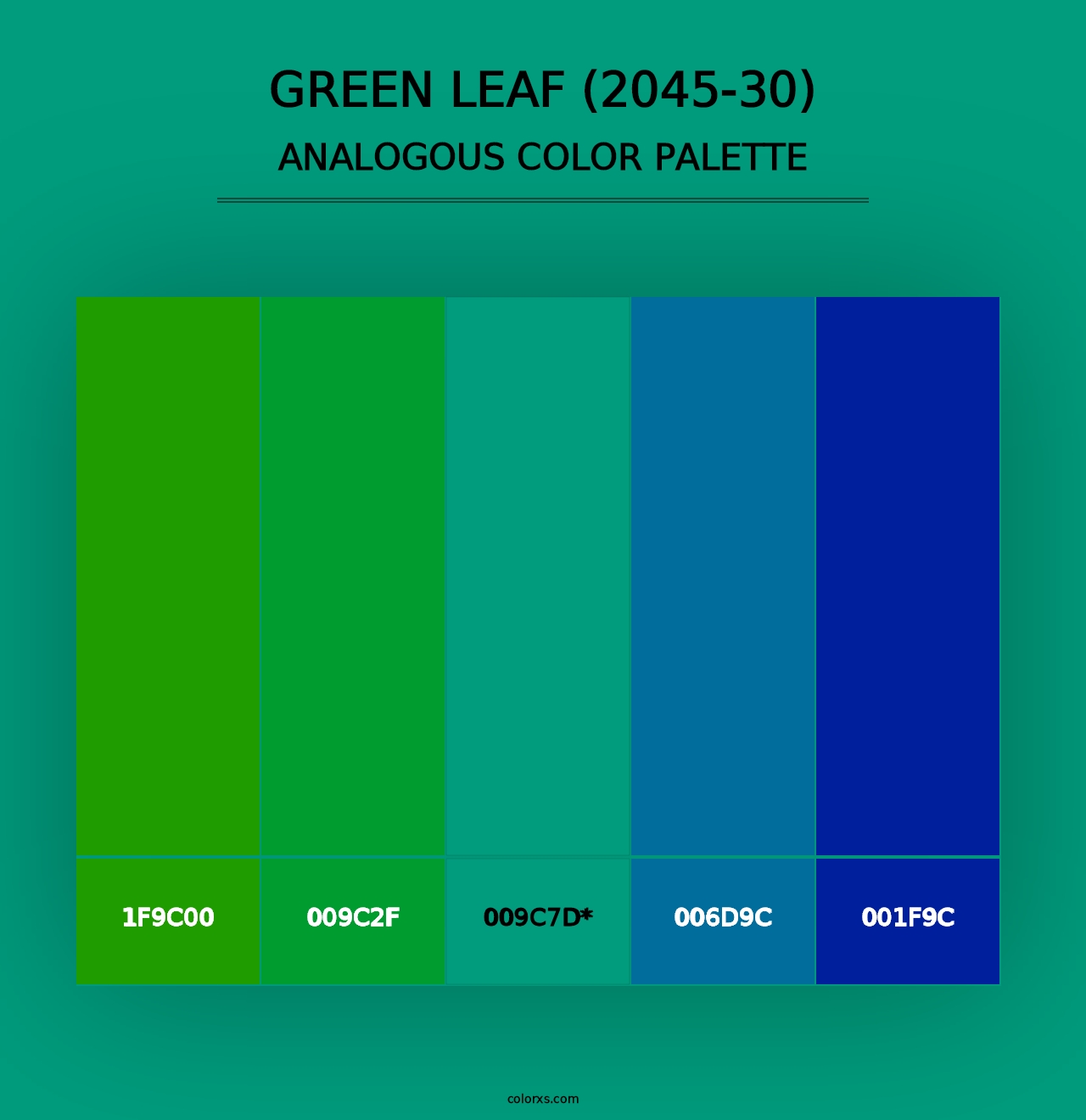 Green Leaf (2045-30) - Analogous Color Palette