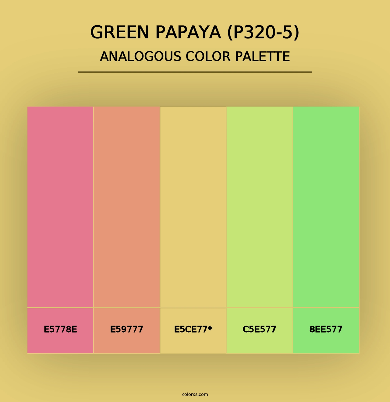 Green Papaya (P320-5) - Analogous Color Palette