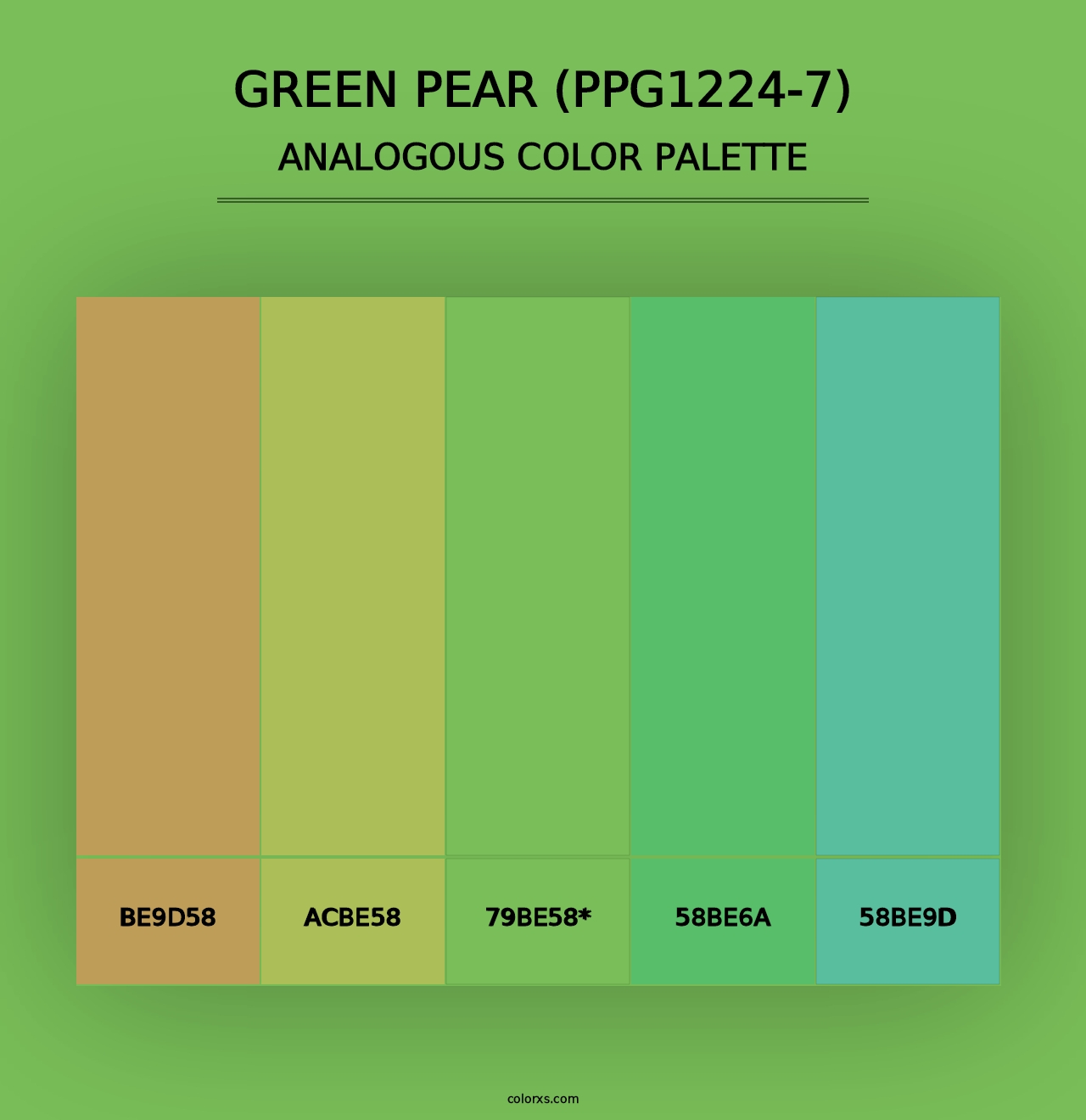 Green Pear (PPG1224-7) - Analogous Color Palette