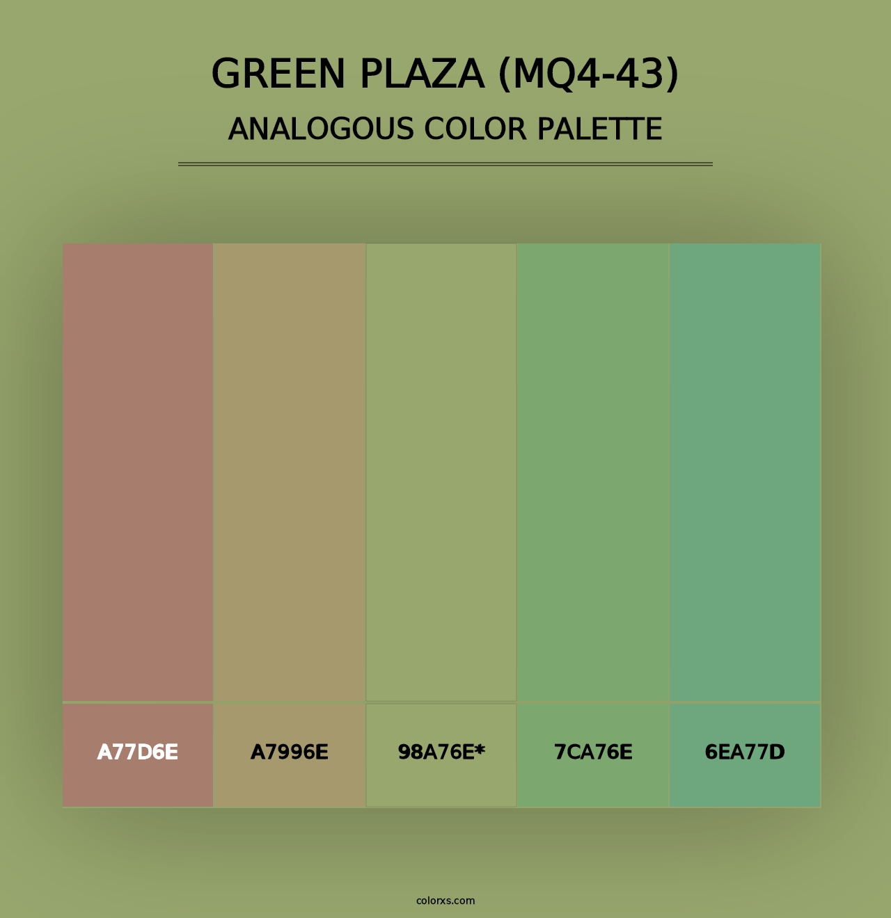 Green Plaza (MQ4-43) - Analogous Color Palette