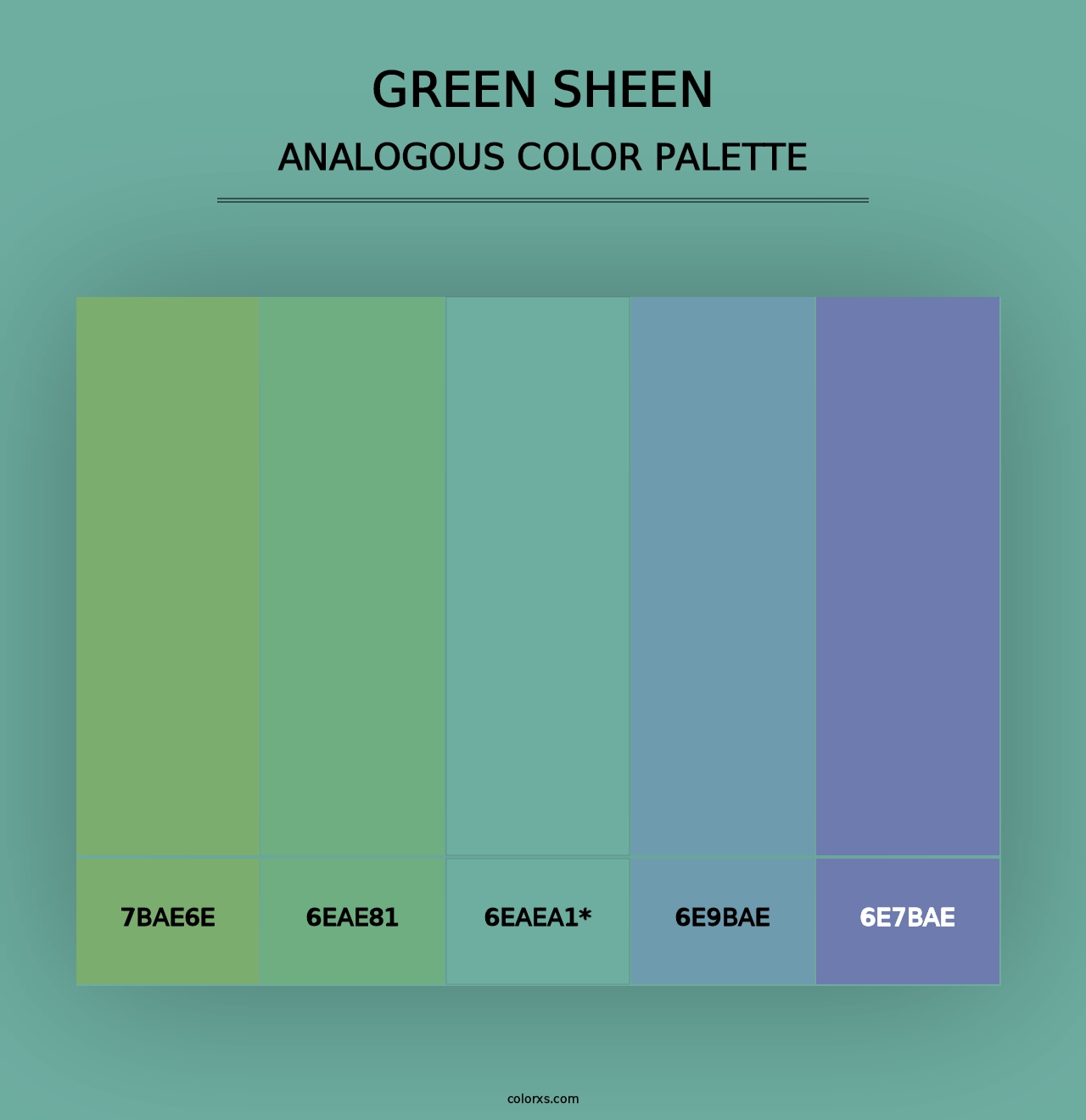 Green Sheen - Analogous Color Palette