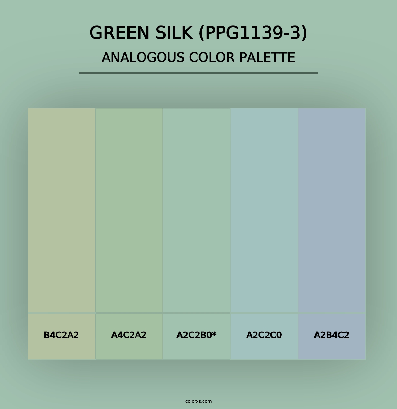 Green Silk (PPG1139-3) - Analogous Color Palette