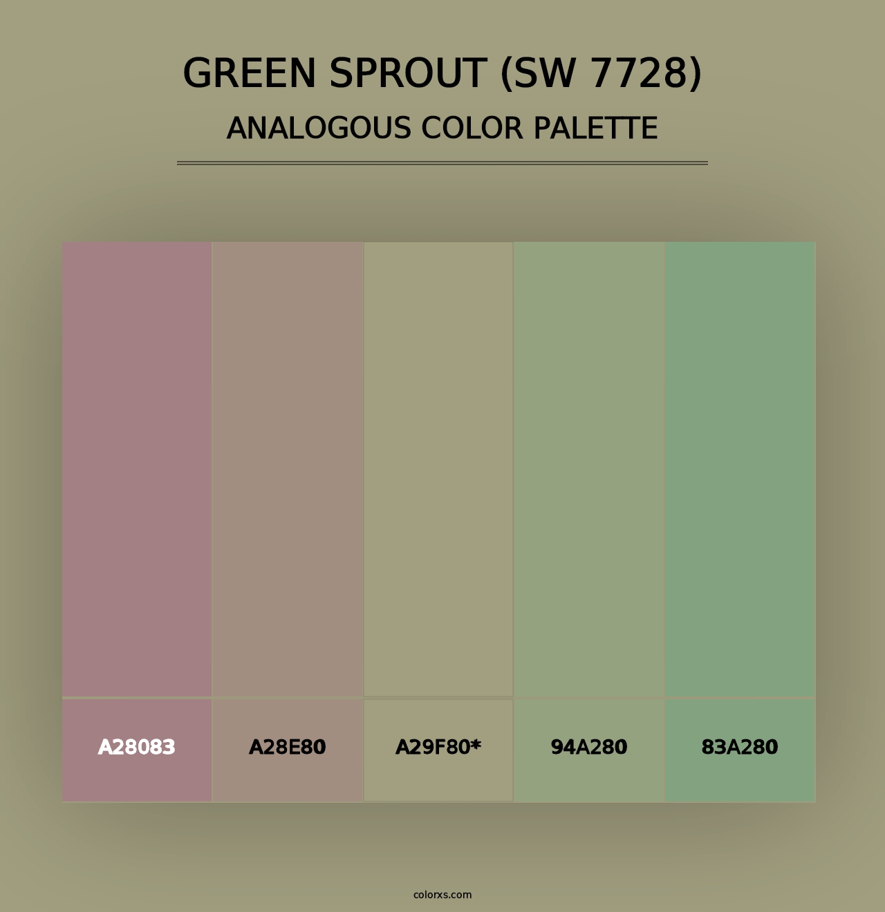 Green Sprout (SW 7728) - Analogous Color Palette