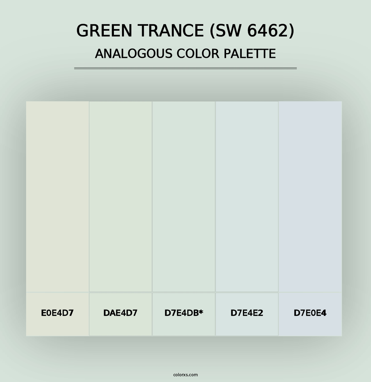 Green Trance (SW 6462) - Analogous Color Palette