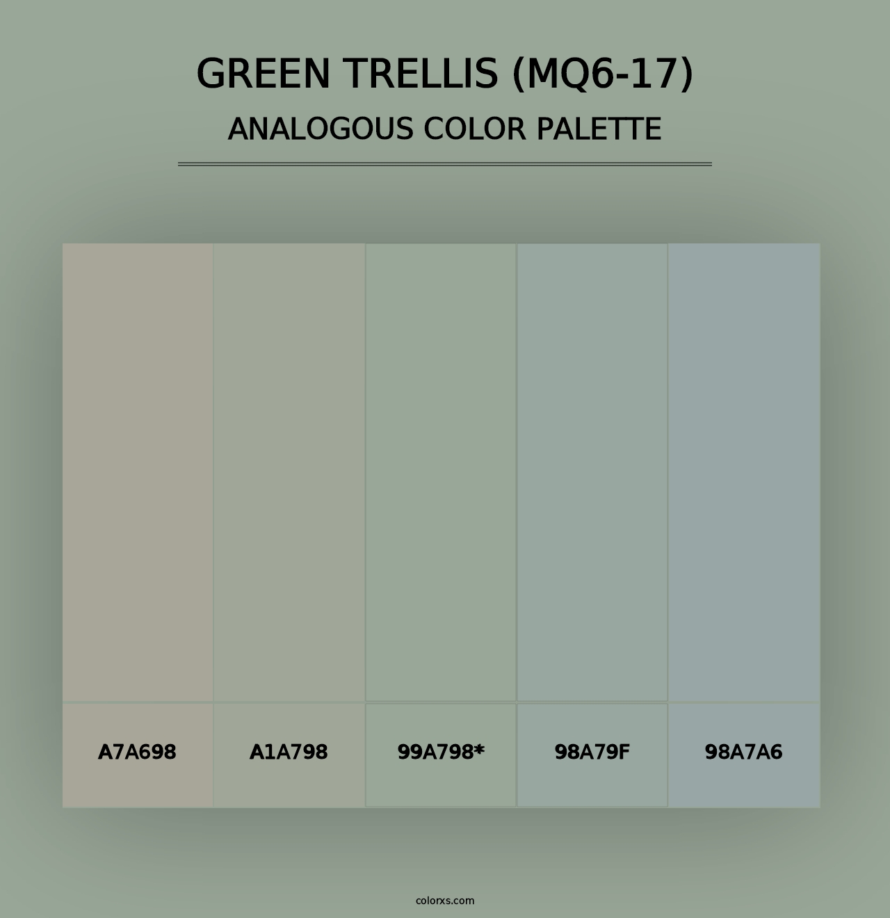 Green Trellis (MQ6-17) - Analogous Color Palette