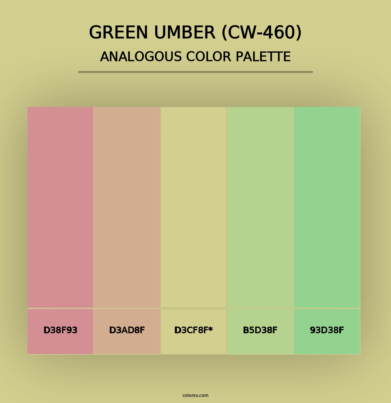 Green Umber (CW-460) - Analogous Color Palette