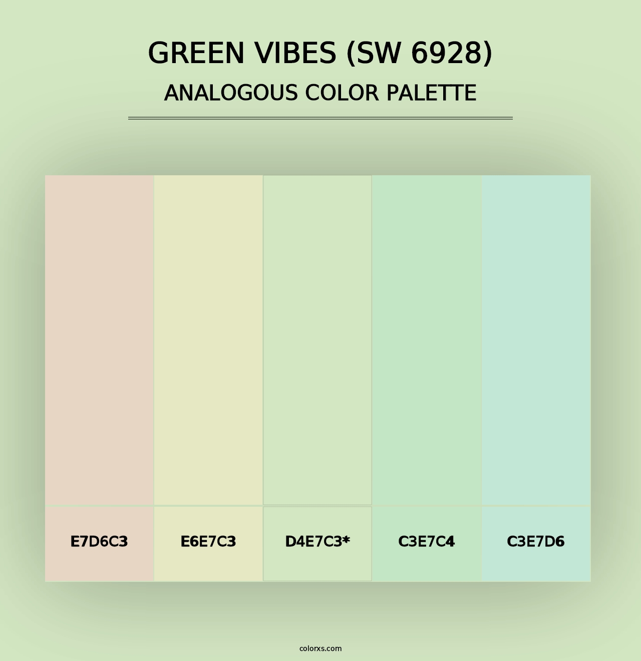 Green Vibes (SW 6928) - Analogous Color Palette