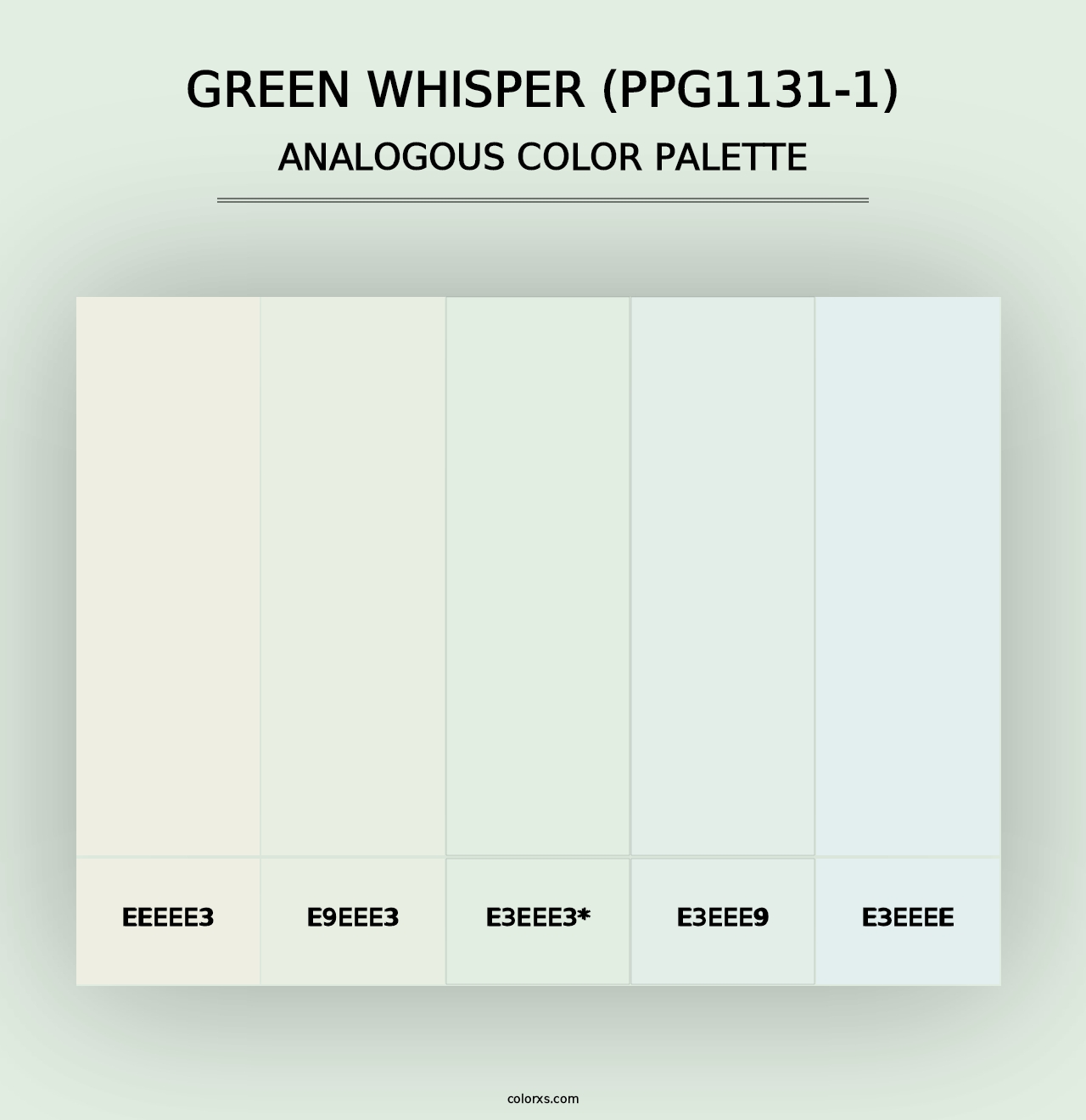 Green Whisper (PPG1131-1) - Analogous Color Palette