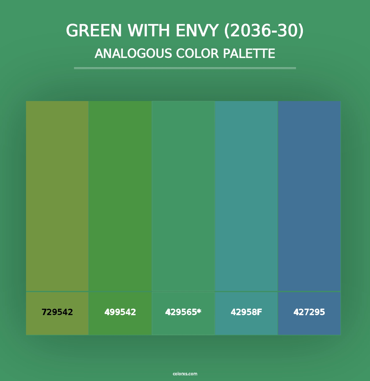 Green with Envy (2036-30) - Analogous Color Palette