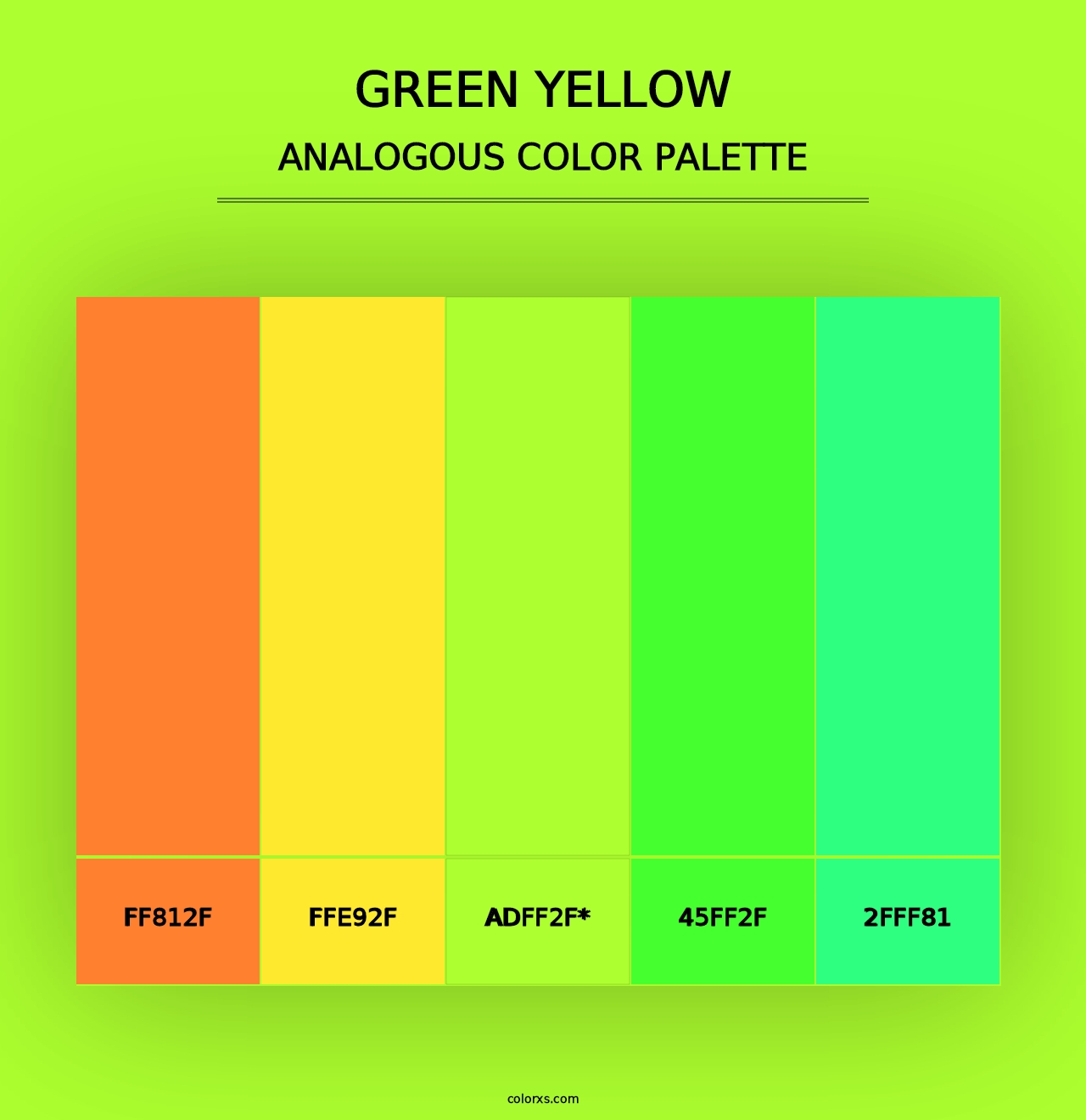 Green Yellow - Analogous Color Palette