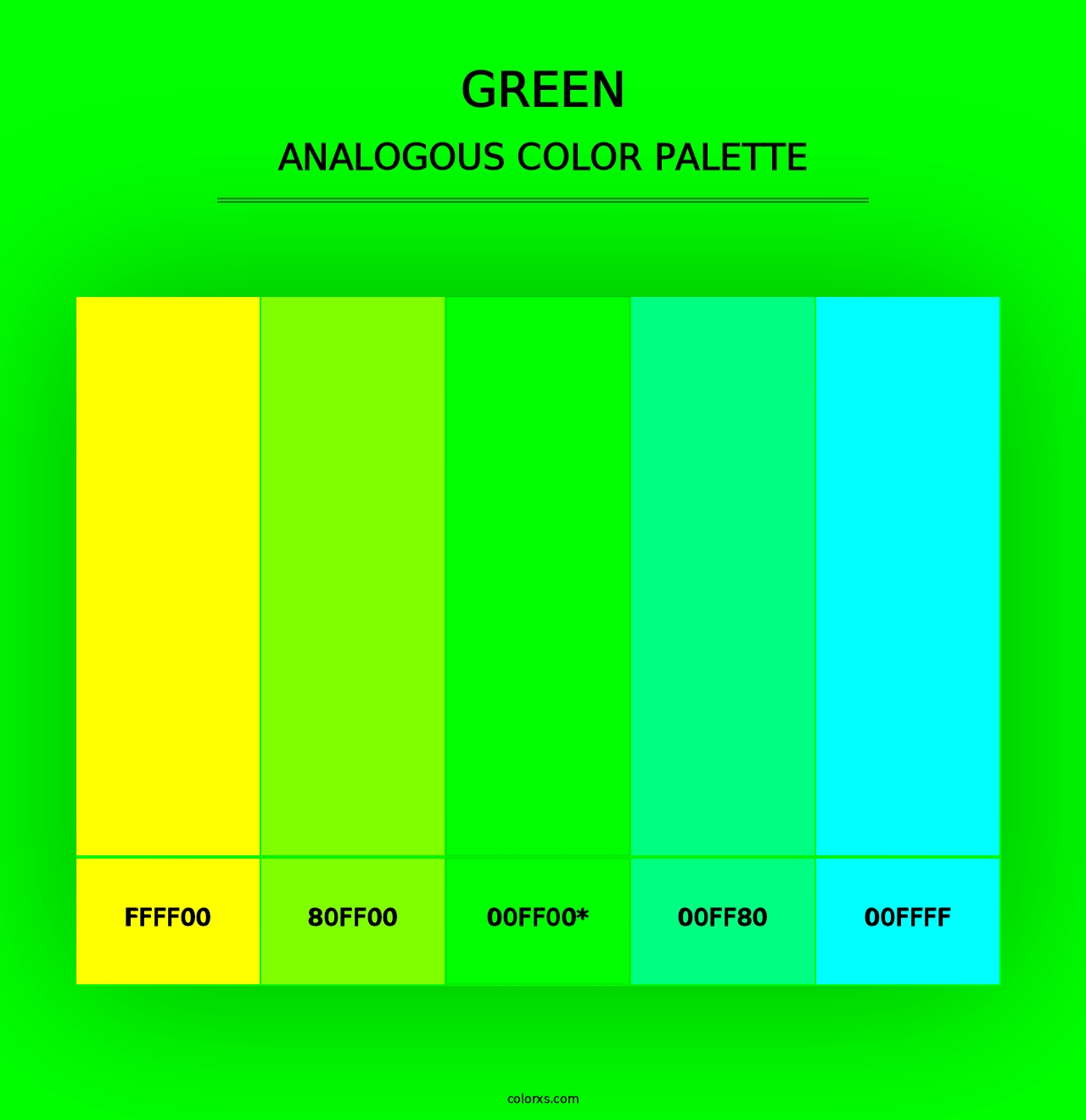 Green - Analogous Color Palette