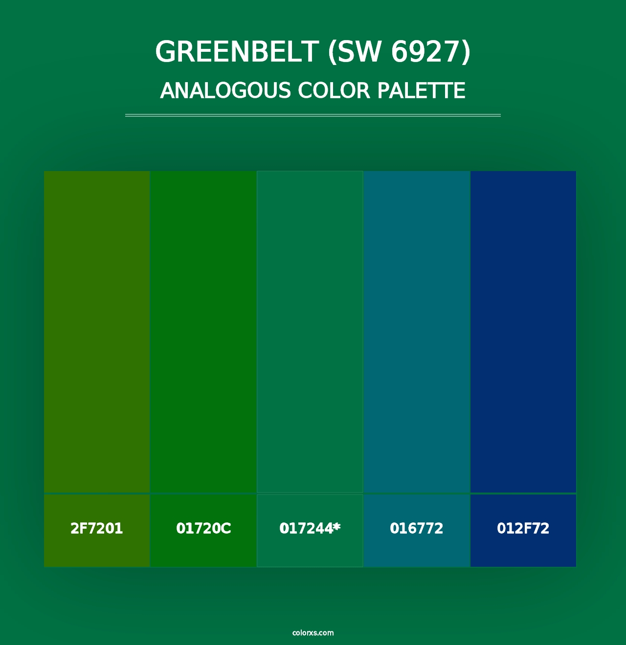 Greenbelt (SW 6927) - Analogous Color Palette