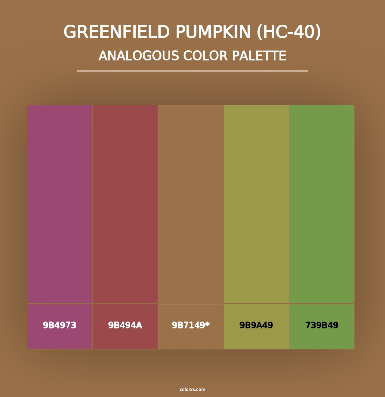 Greenfield Pumpkin (HC-40) - Analogous Color Palette