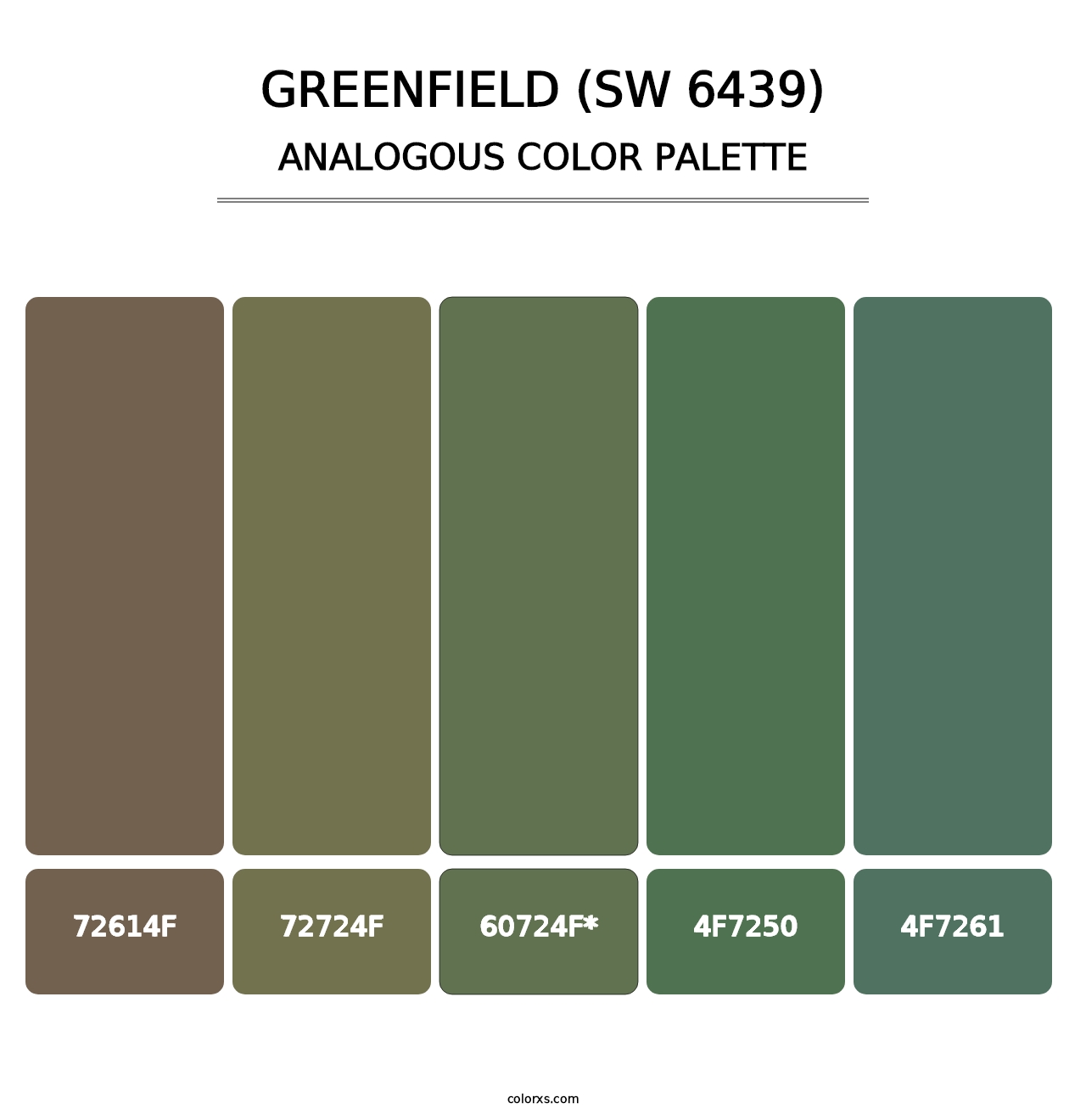 Greenfield (SW 6439) - Analogous Color Palette