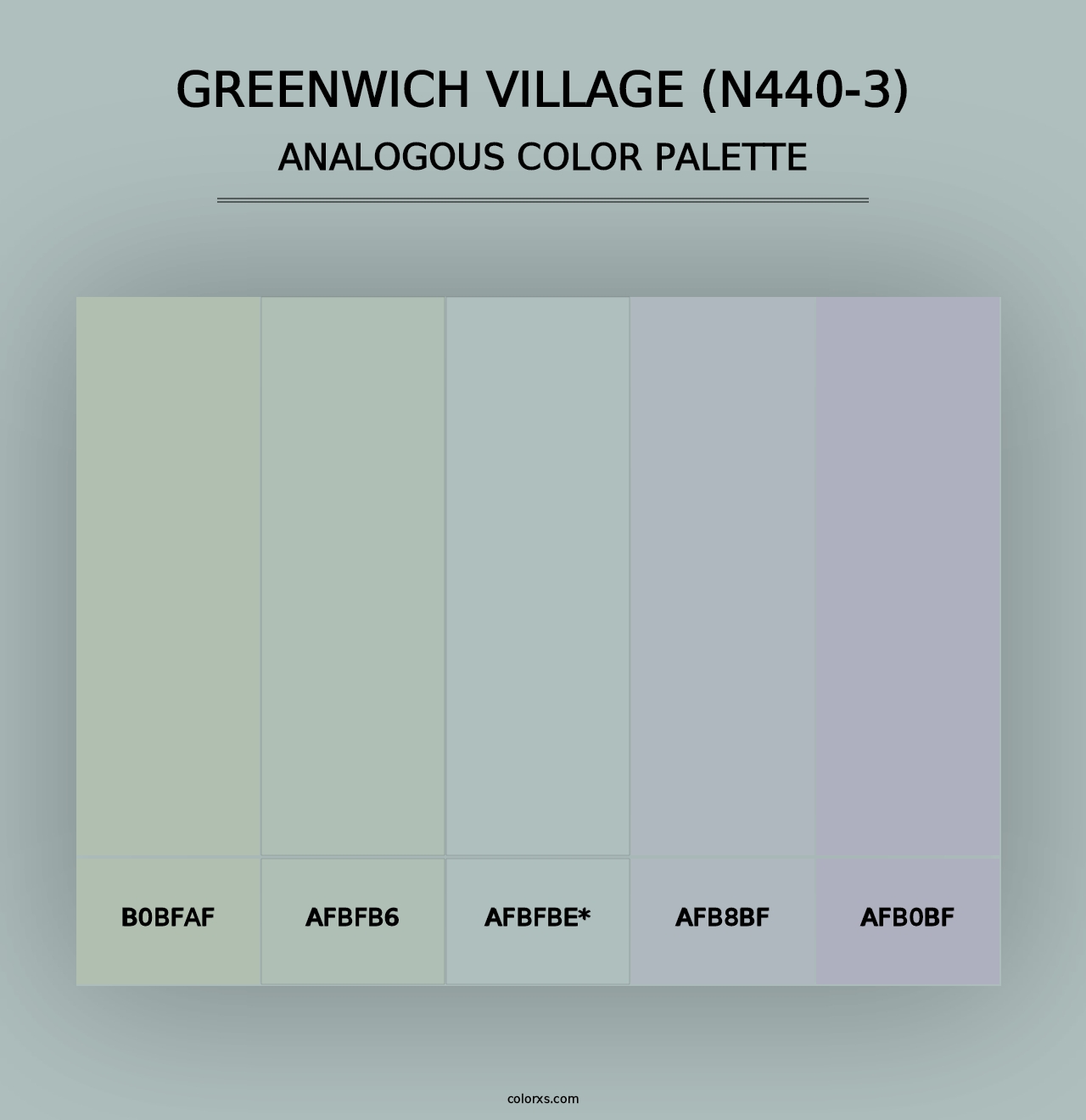 Greenwich Village (N440-3) - Analogous Color Palette