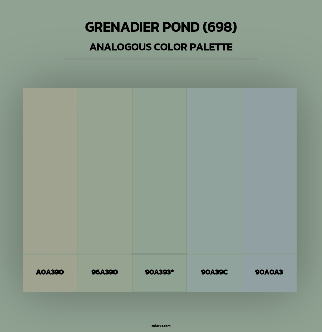 Grenadier Pond (698) - Analogous Color Palette