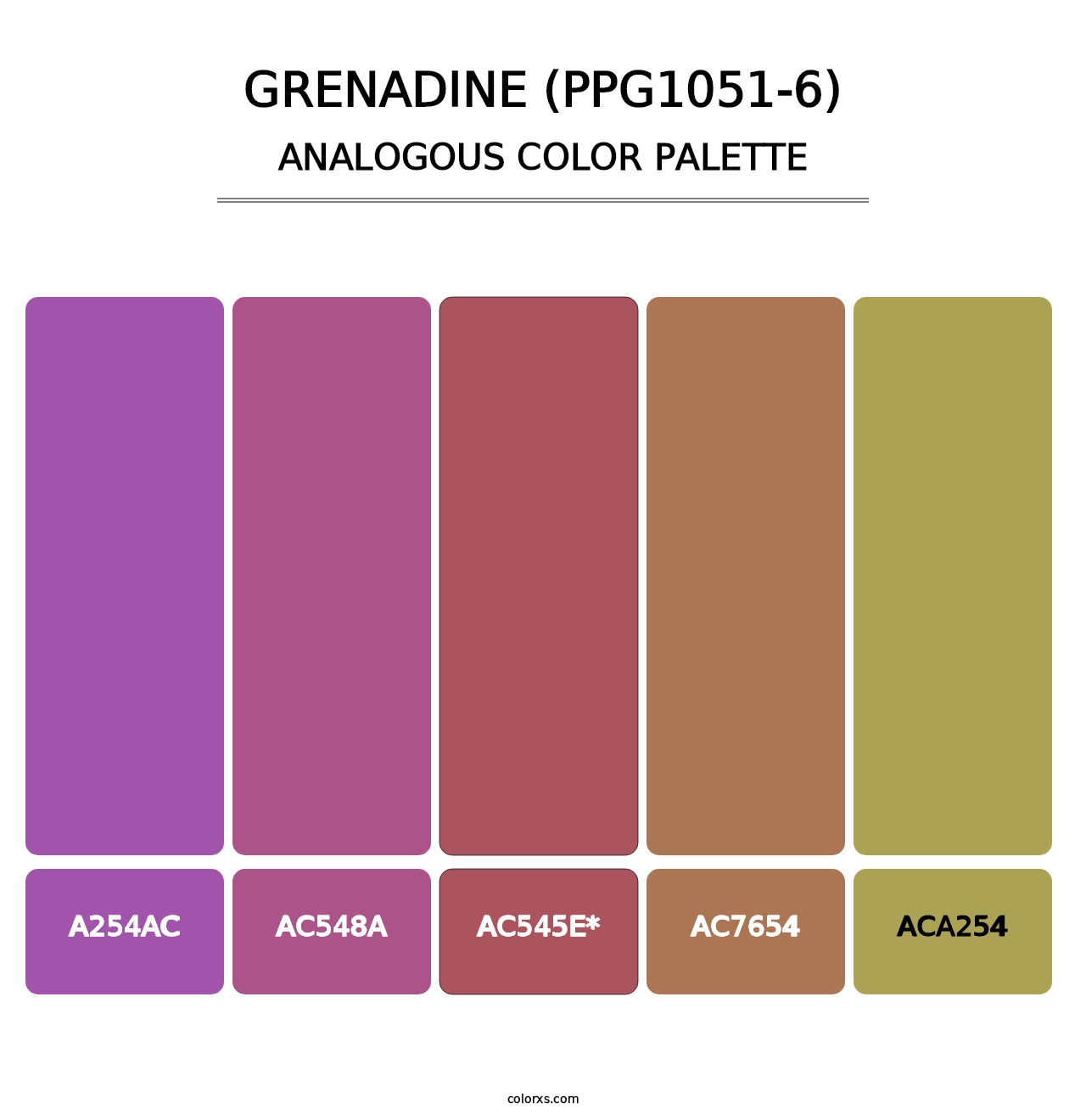 Grenadine (PPG1051-6) - Analogous Color Palette