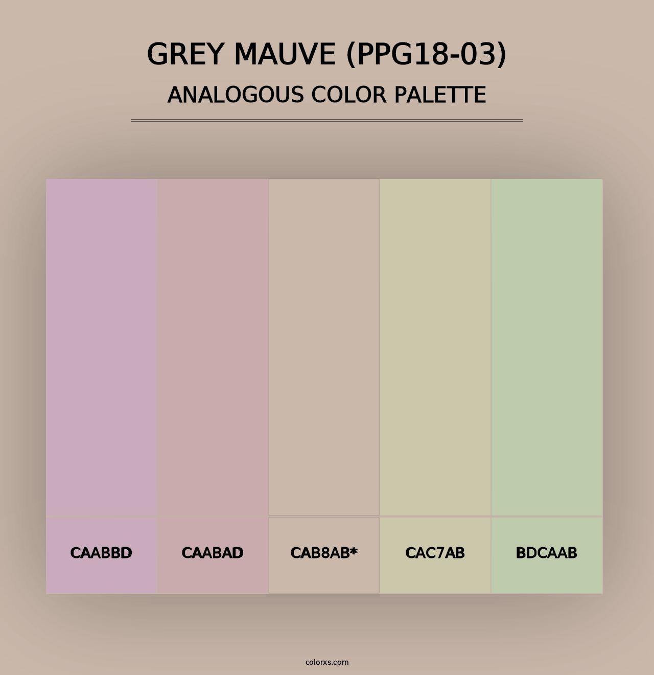 Grey Mauve (PPG18-03) - Analogous Color Palette