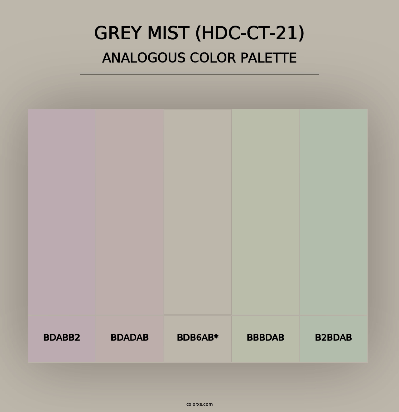 Grey Mist (HDC-CT-21) - Analogous Color Palette