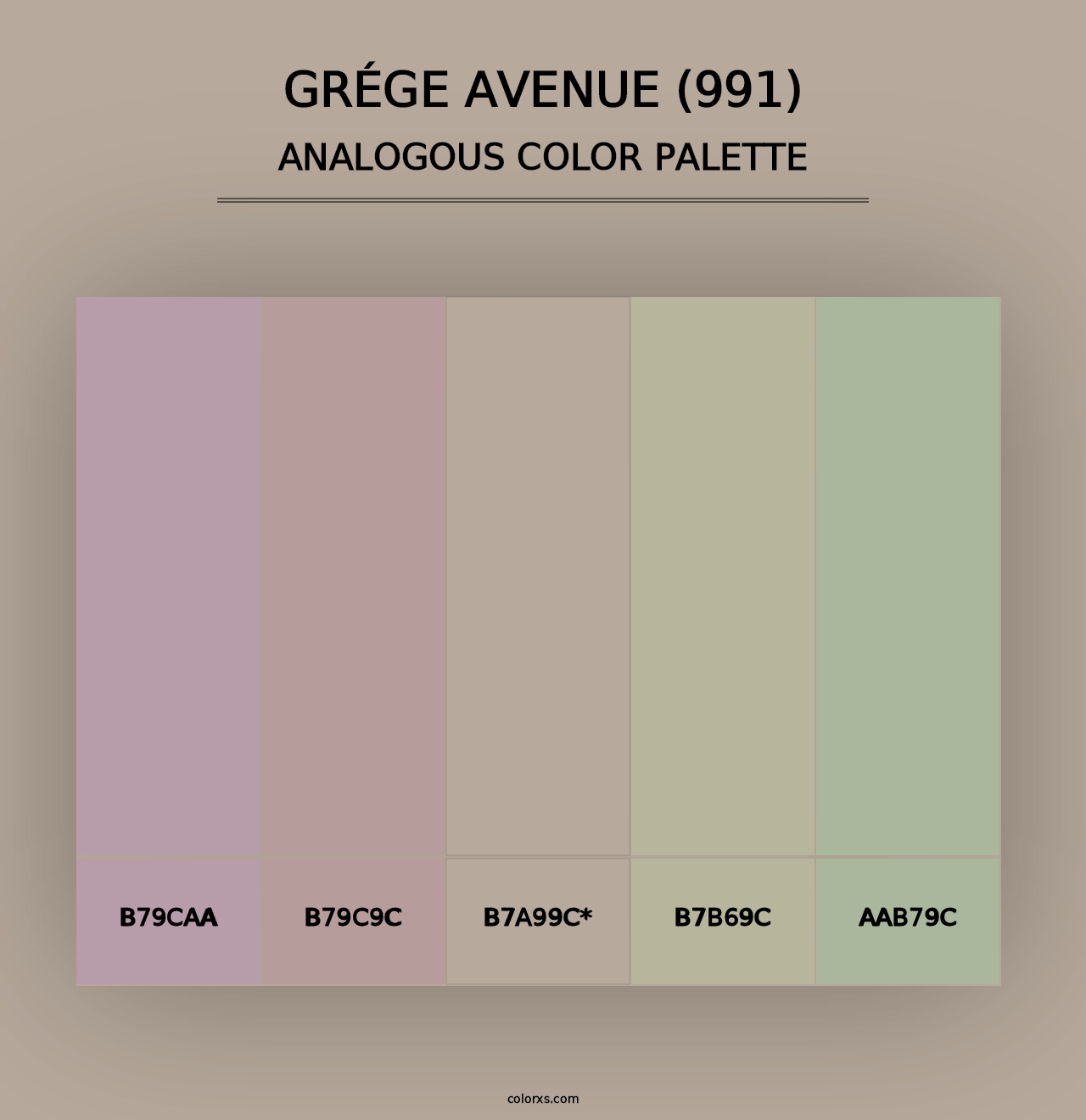 Grége Avenue (991) - Analogous Color Palette