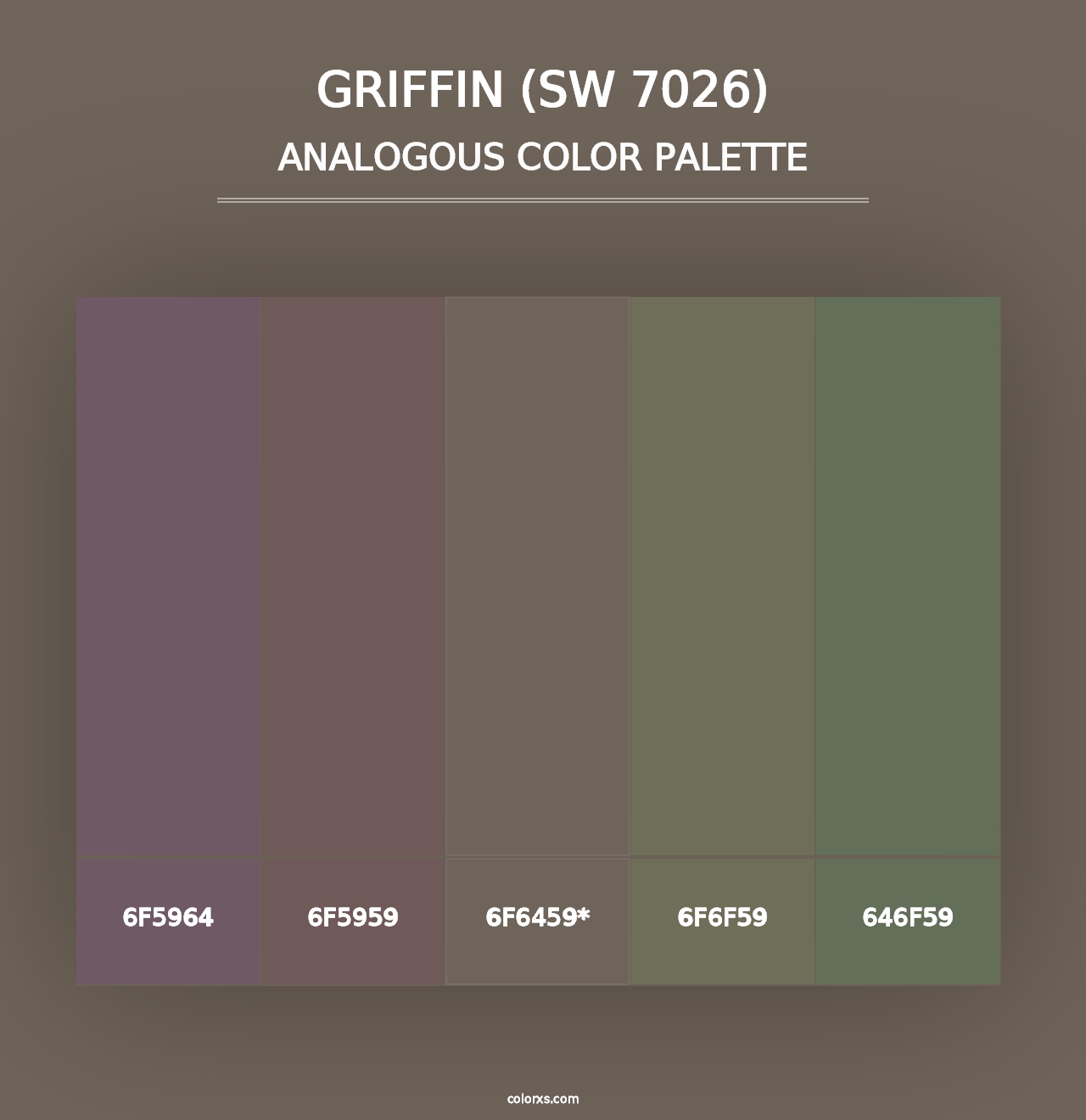 Griffin (SW 7026) - Analogous Color Palette