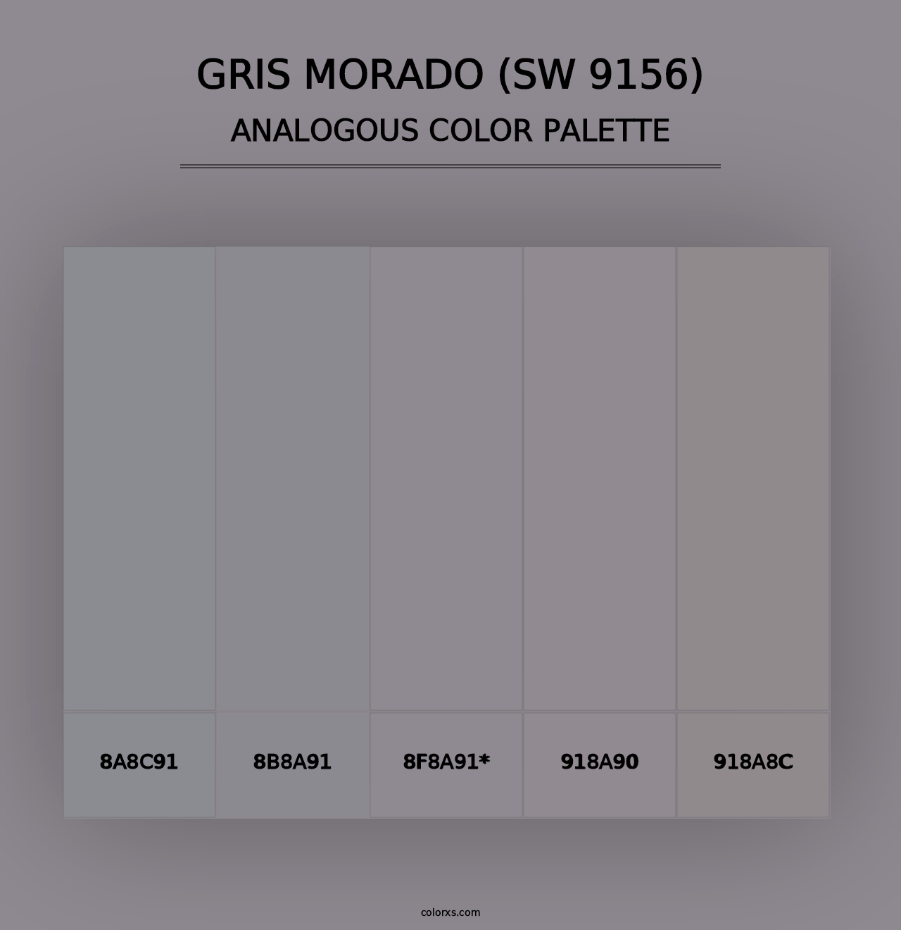 Gris Morado (SW 9156) - Analogous Color Palette