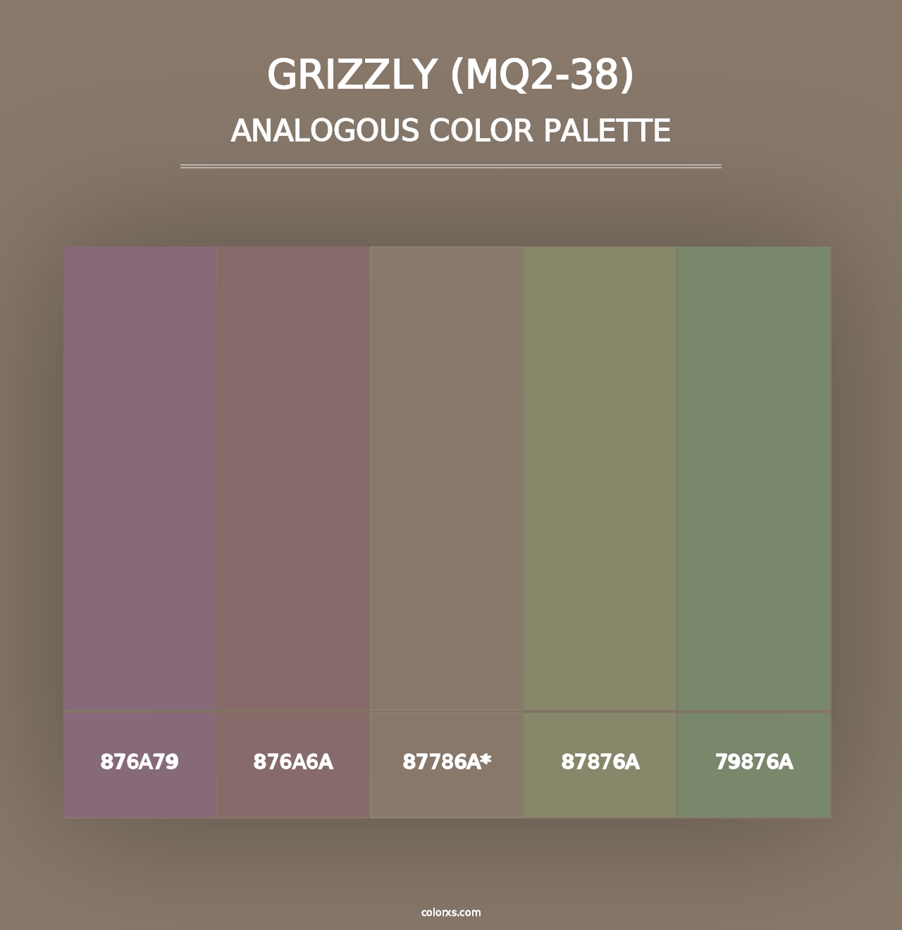 Grizzly (MQ2-38) - Analogous Color Palette