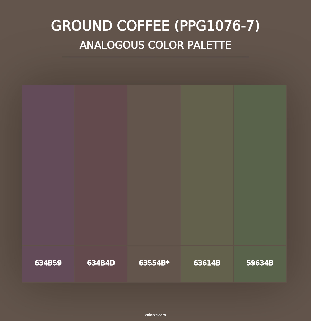 Ground Coffee (PPG1076-7) - Analogous Color Palette