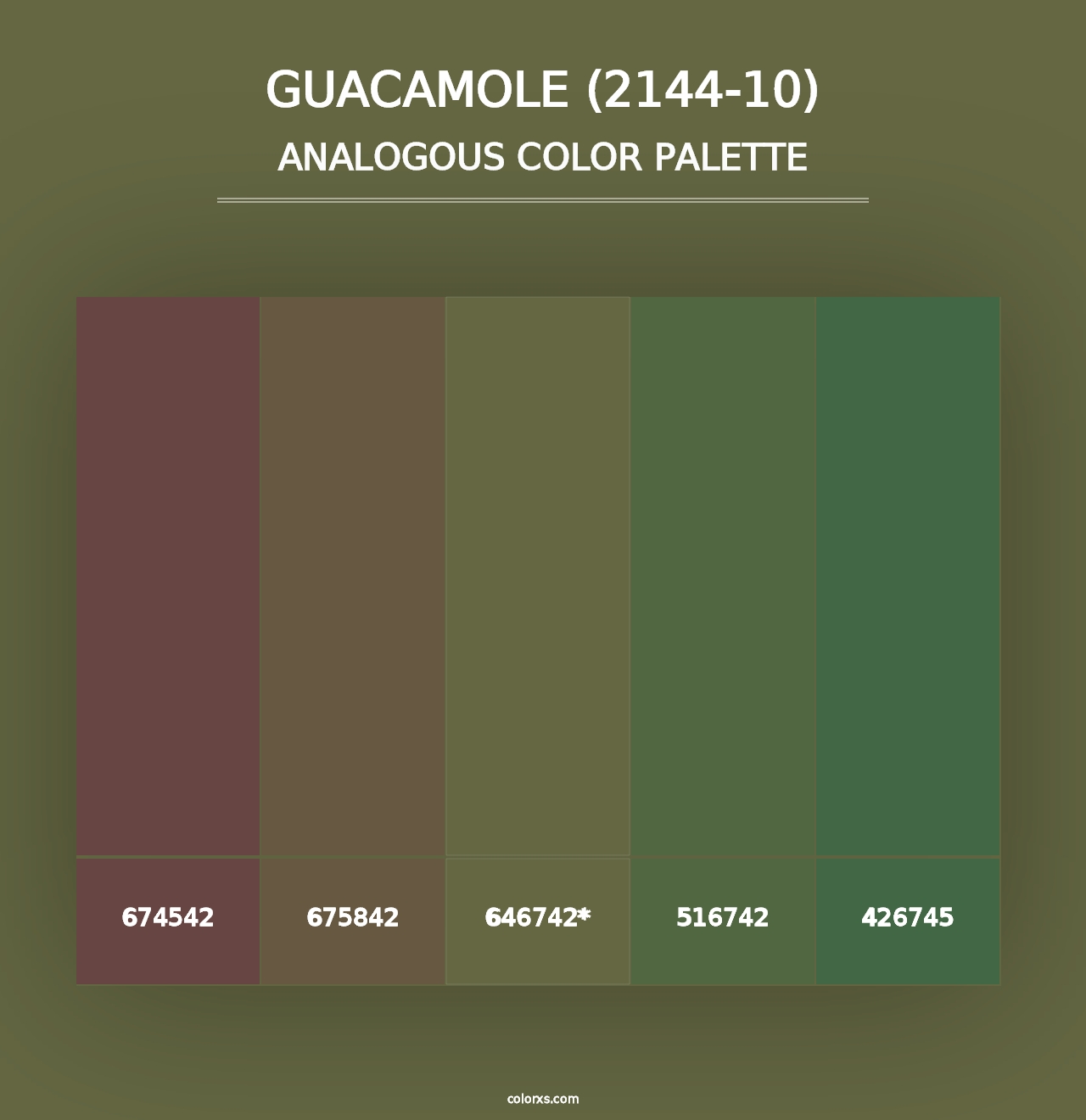 Guacamole (2144-10) - Analogous Color Palette