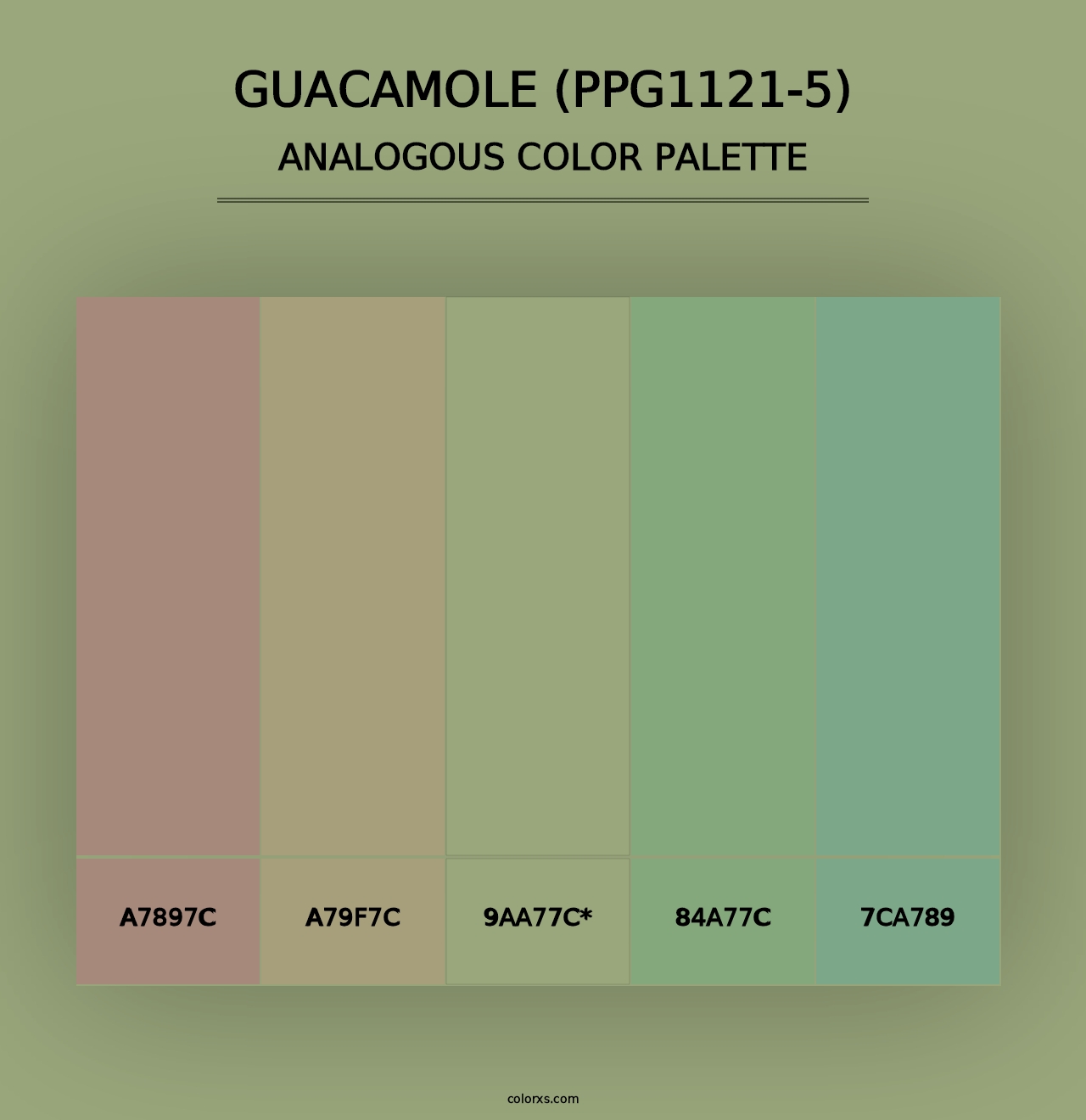 Guacamole (PPG1121-5) - Analogous Color Palette