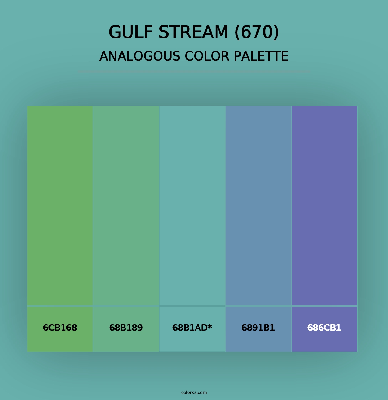 Gulf Stream (670) - Analogous Color Palette