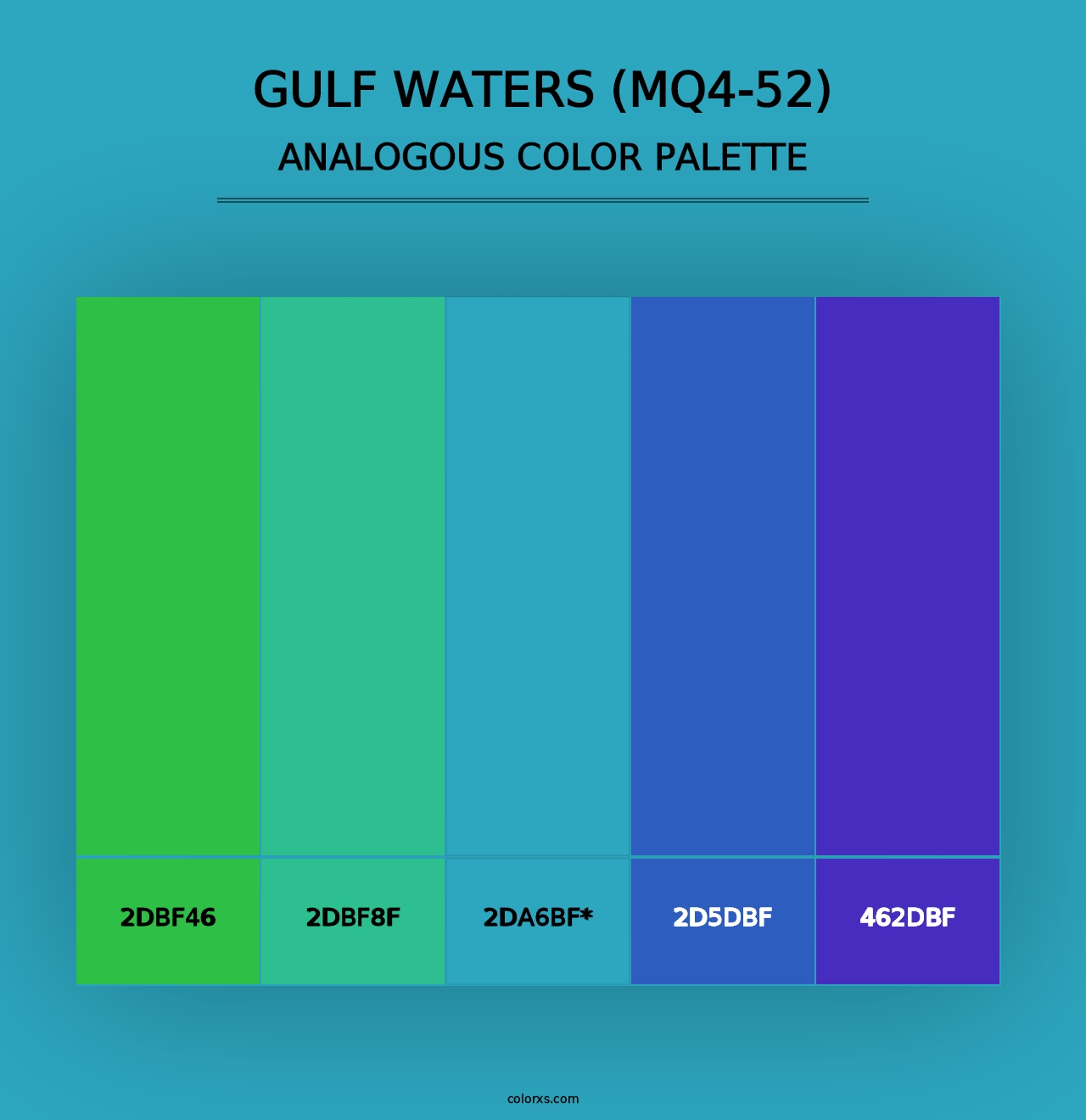 Gulf Waters (MQ4-52) - Analogous Color Palette