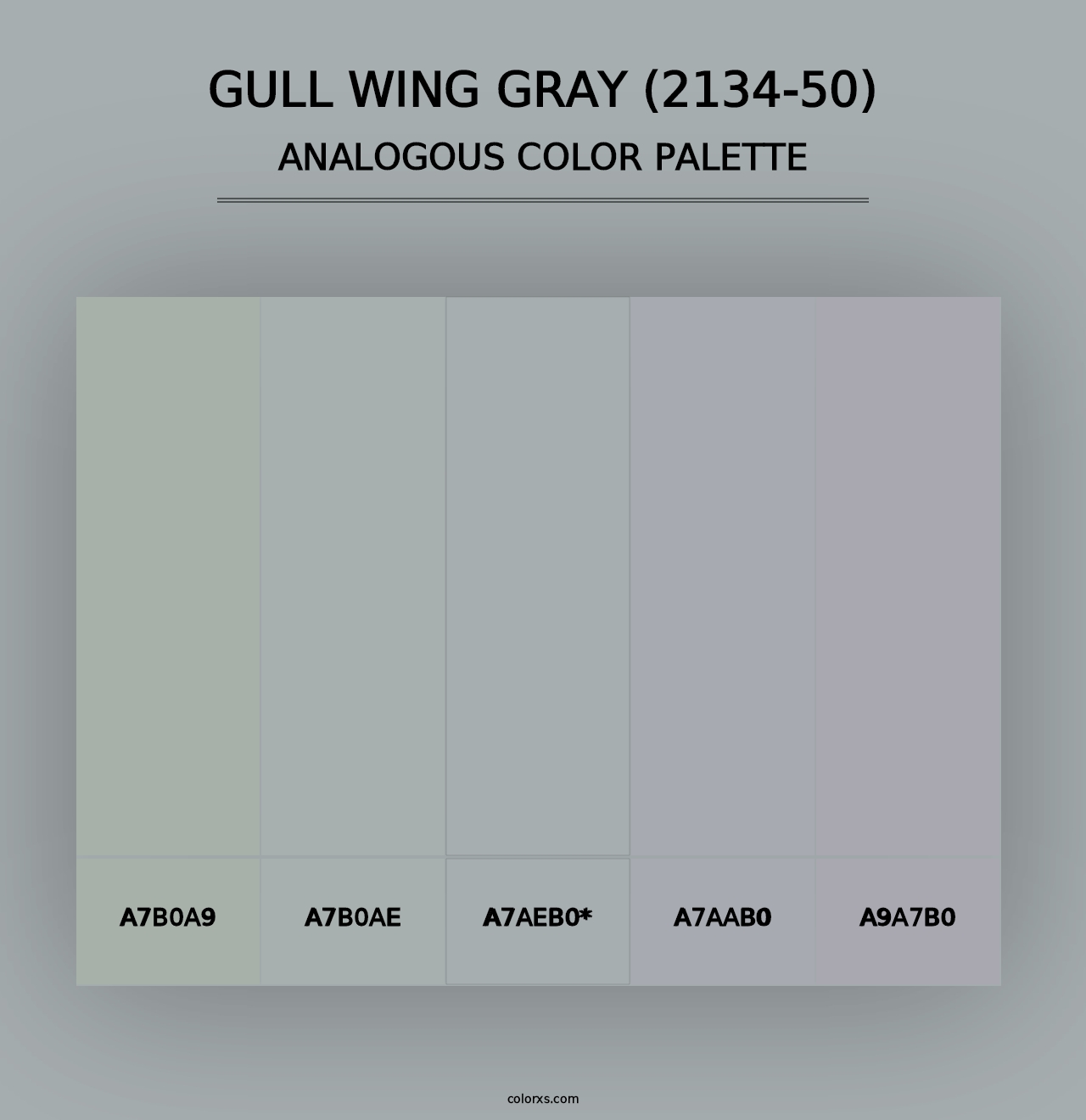 Gull Wing Gray (2134-50) - Analogous Color Palette