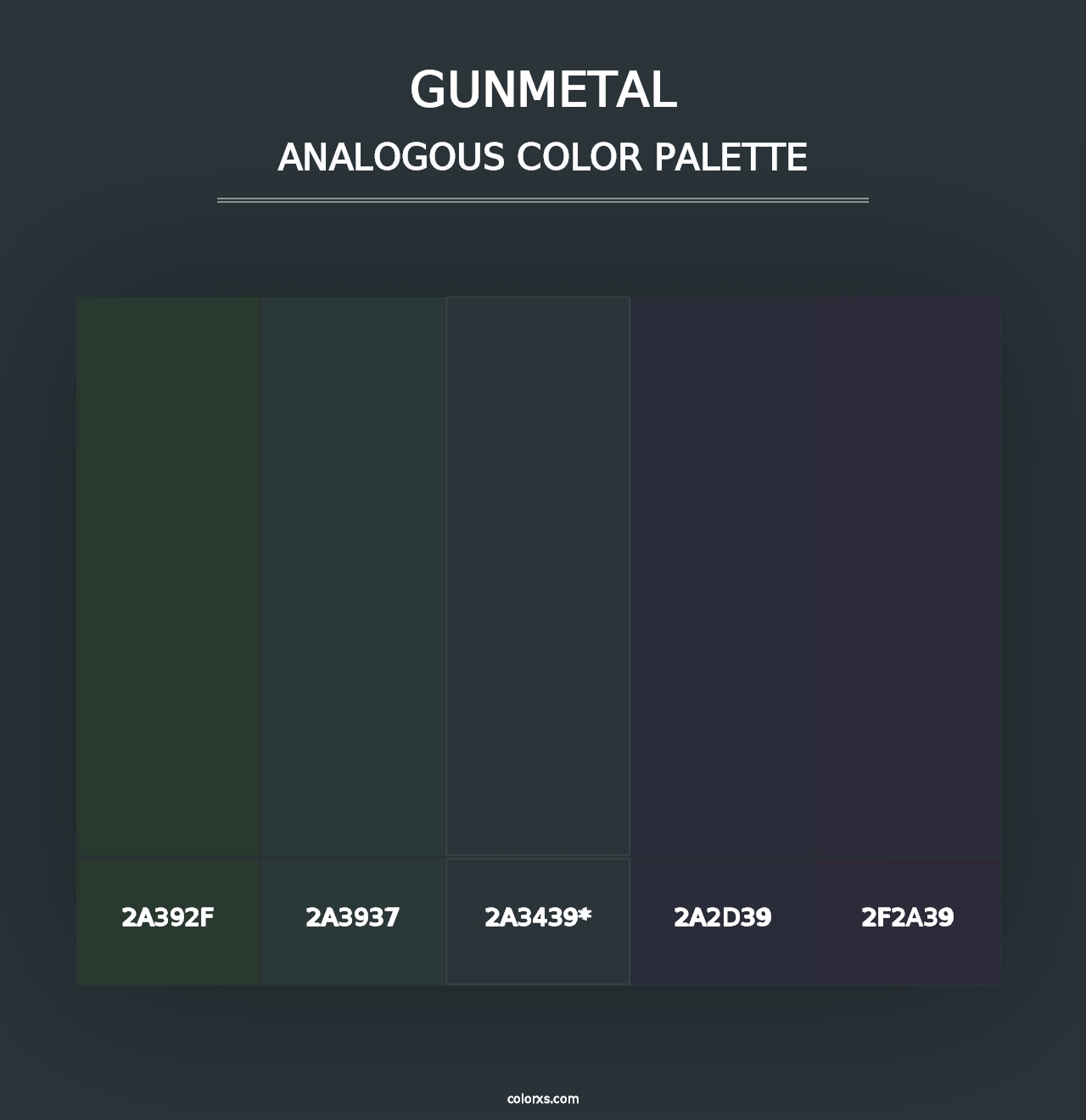 Gunmetal - Analogous Color Palette