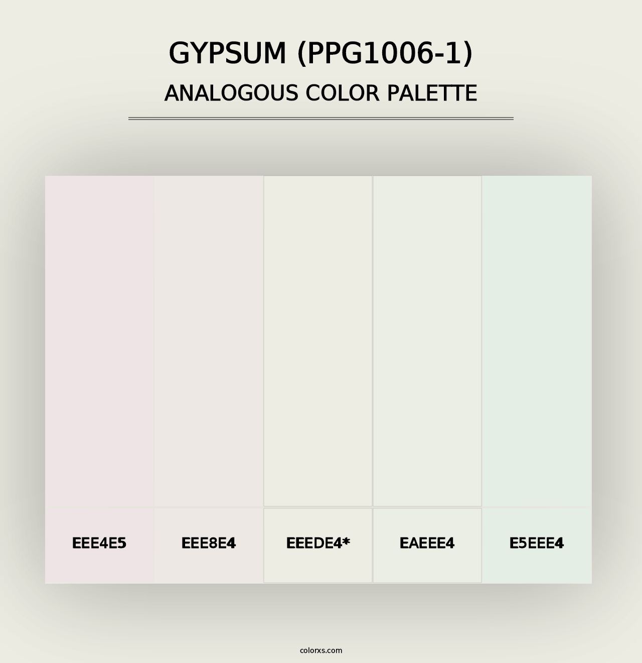 Gypsum (PPG1006-1) - Analogous Color Palette