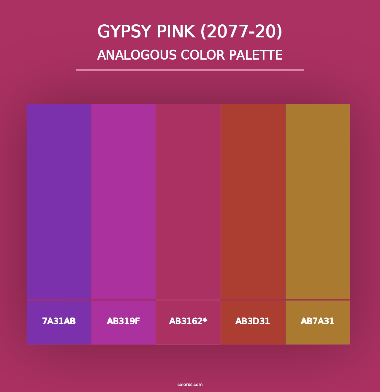 Gypsy Pink (2077-20) - Analogous Color Palette