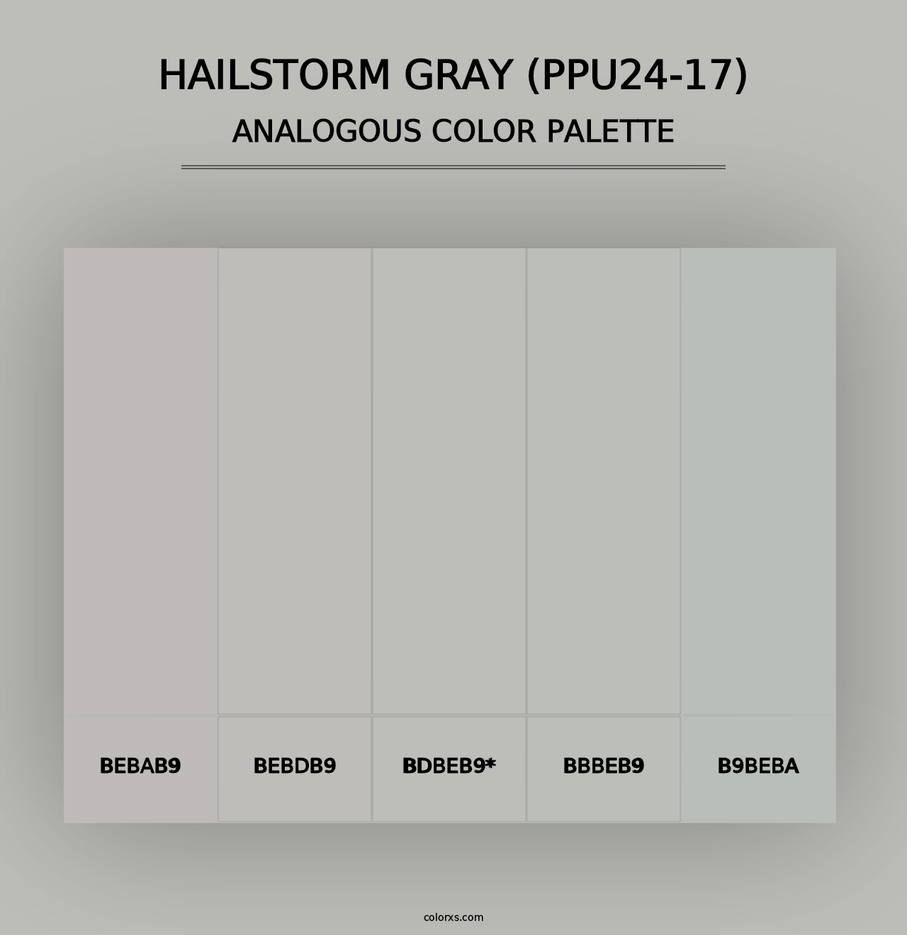 Hailstorm Gray (PPU24-17) - Analogous Color Palette