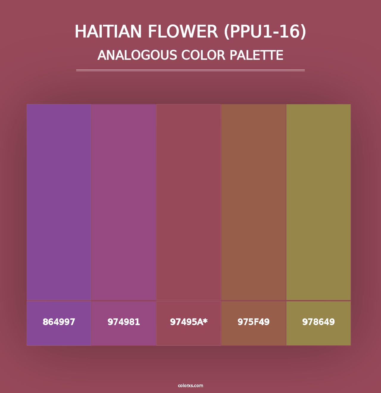 Haitian Flower (PPU1-16) - Analogous Color Palette