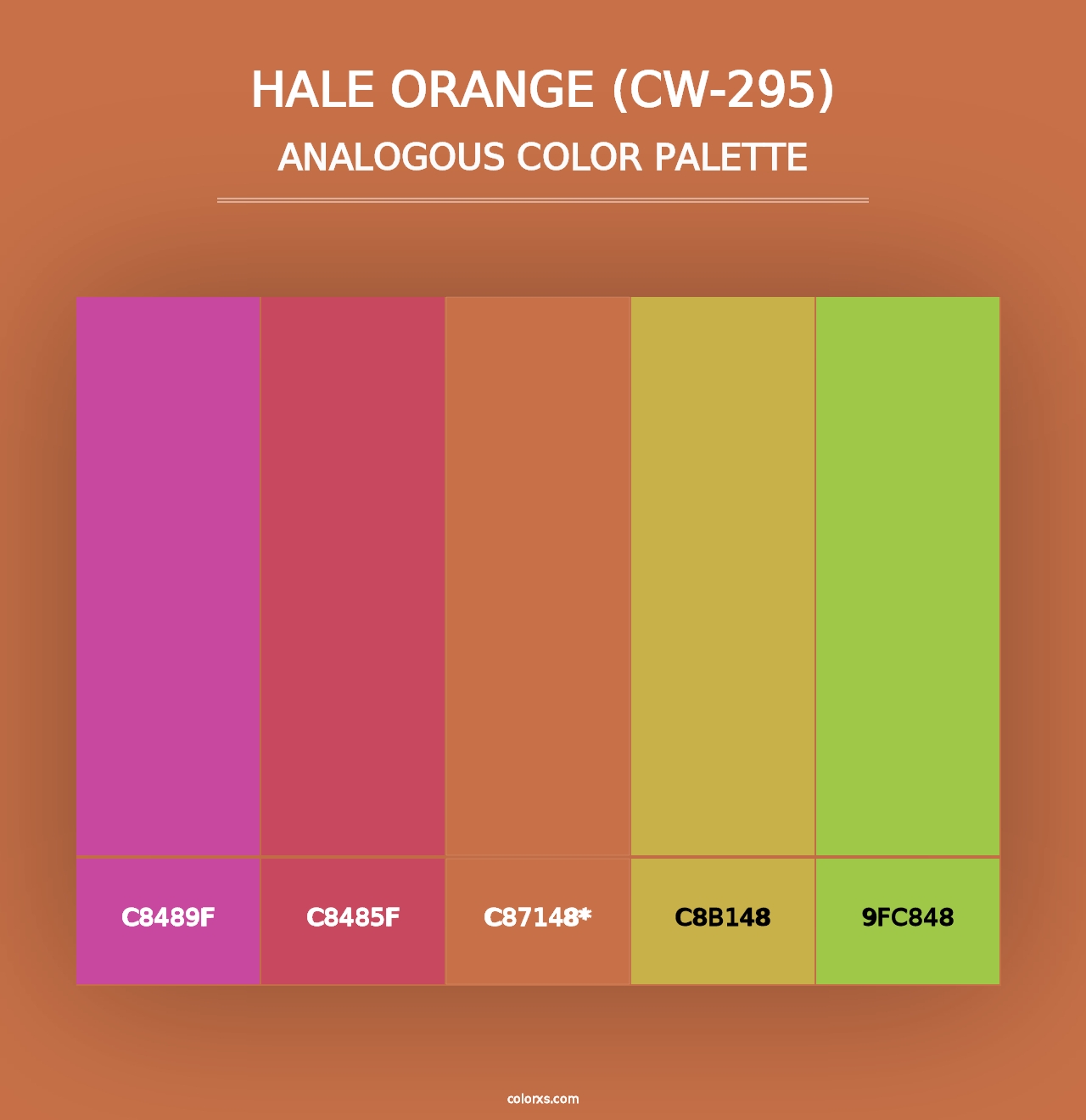 Hale Orange (CW-295) - Analogous Color Palette