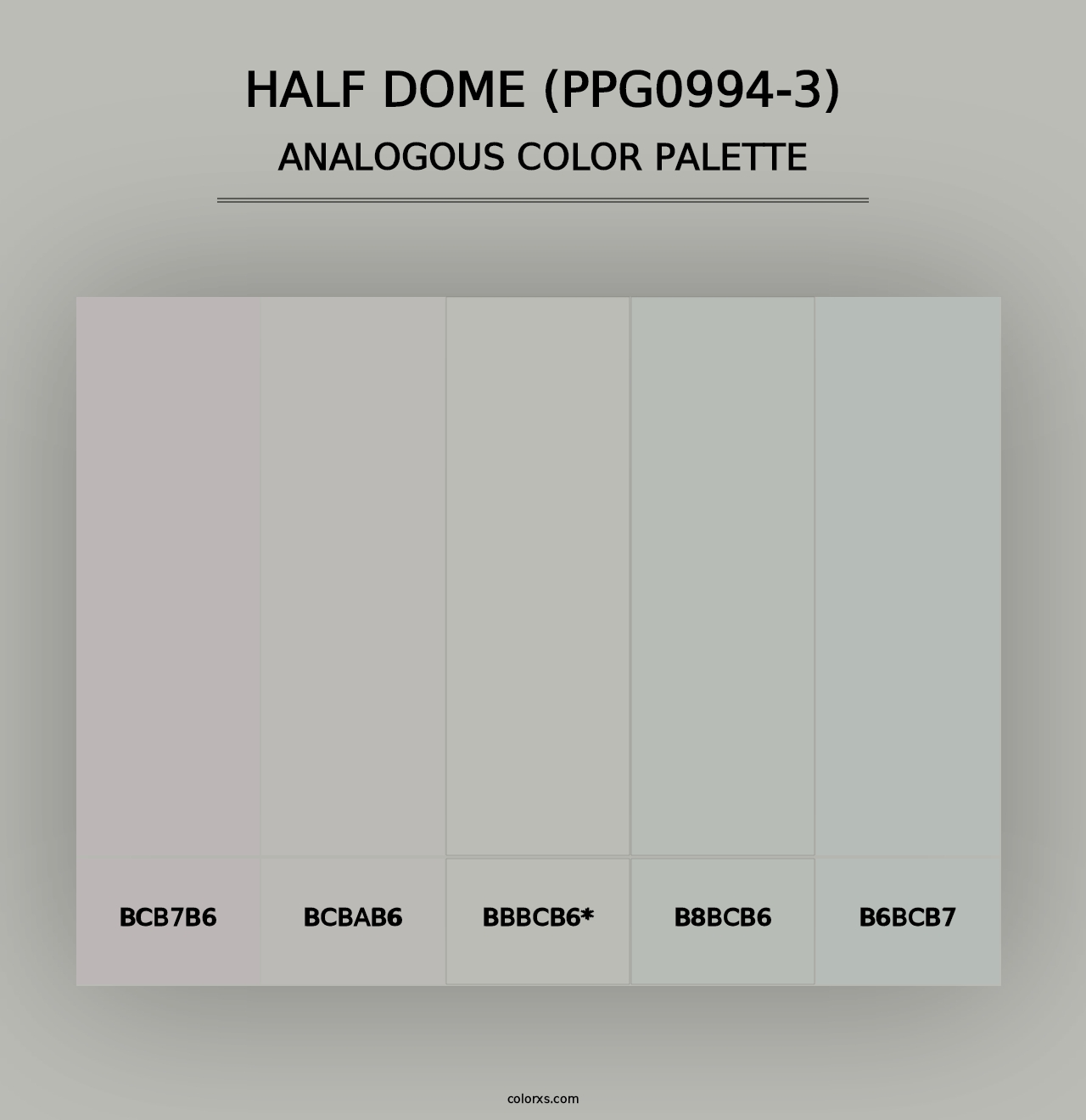 Half Dome (PPG0994-3) - Analogous Color Palette