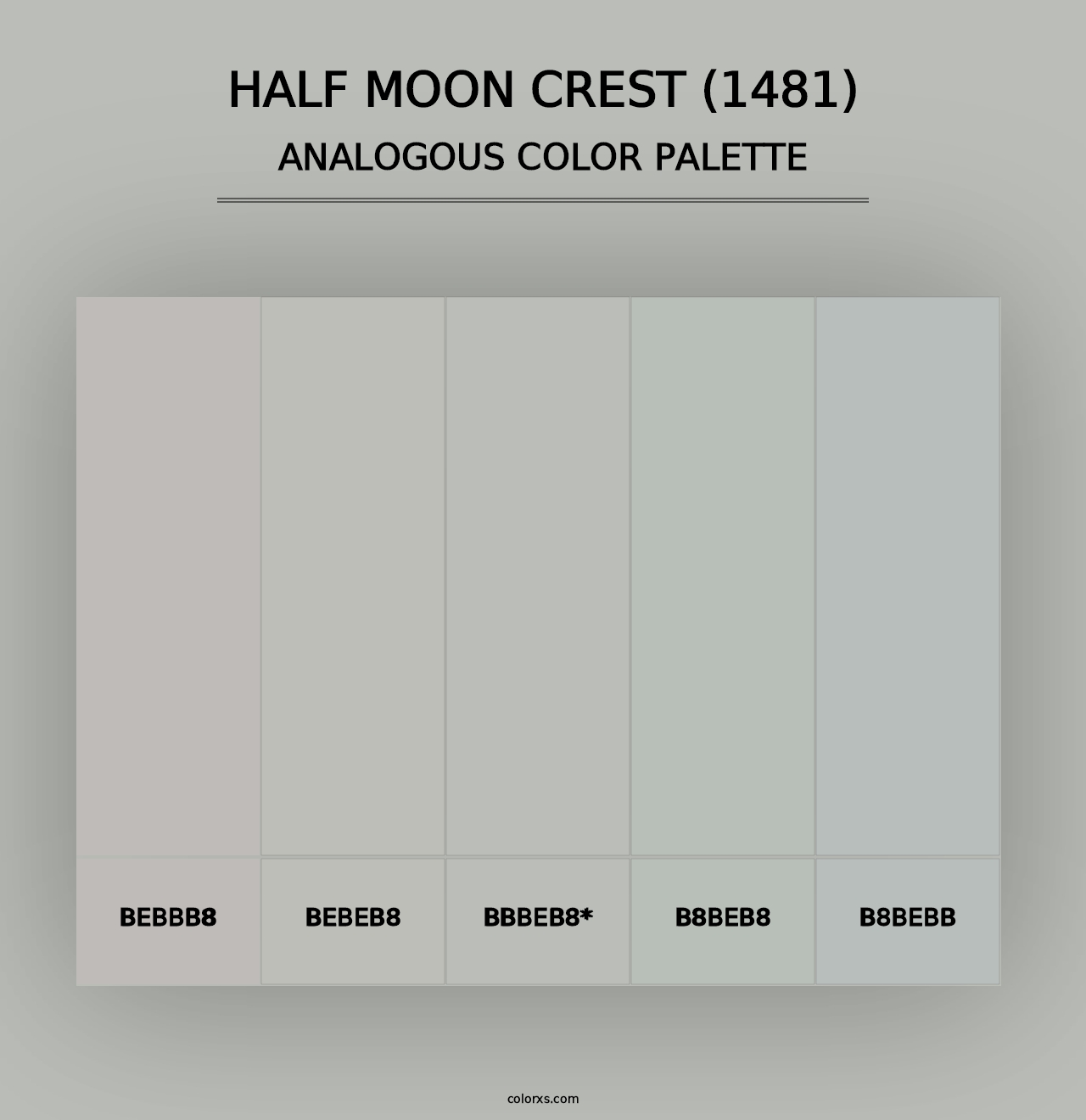 Half Moon Crest (1481) - Analogous Color Palette