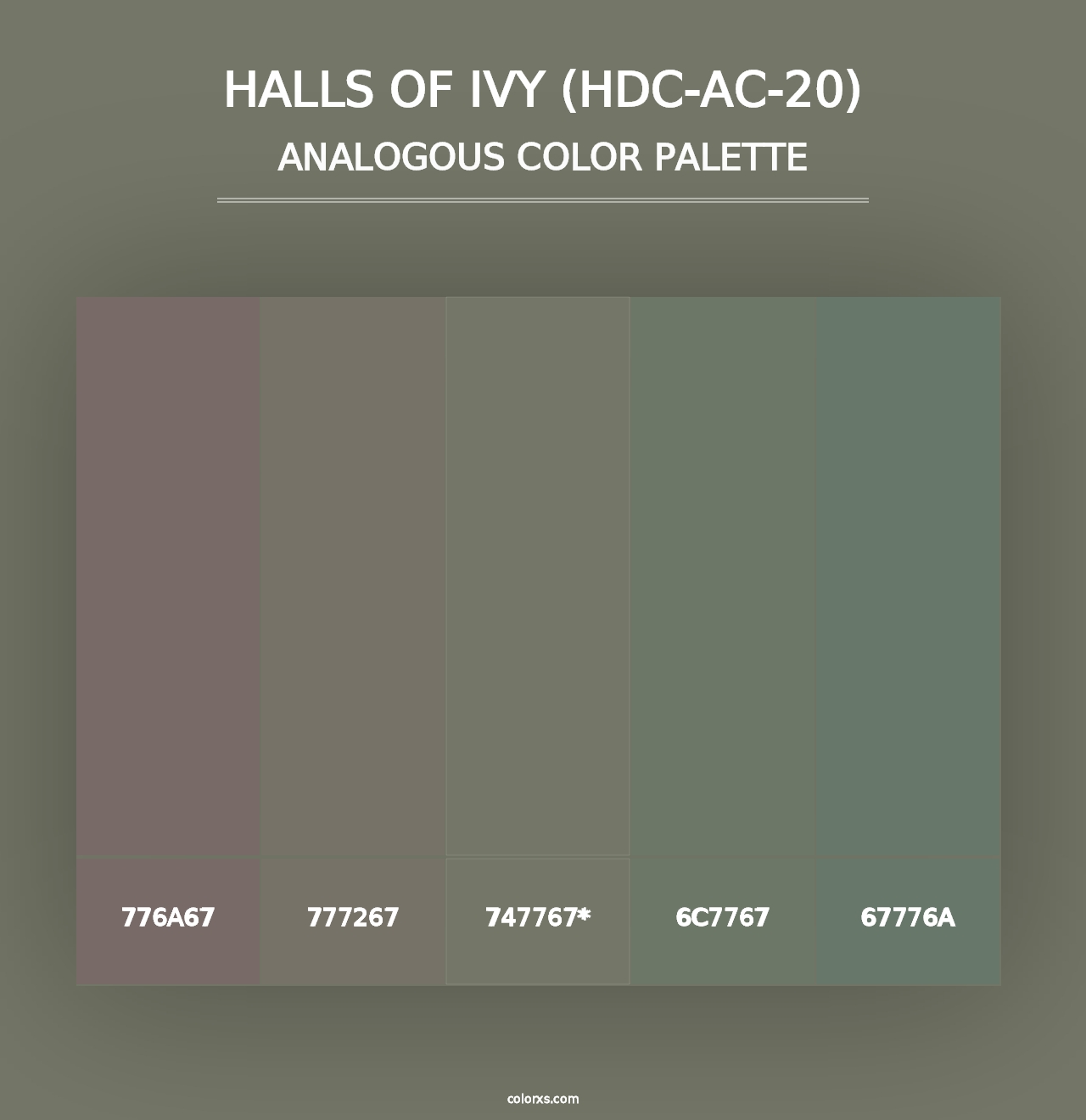 Halls Of Ivy (HDC-AC-20) - Analogous Color Palette