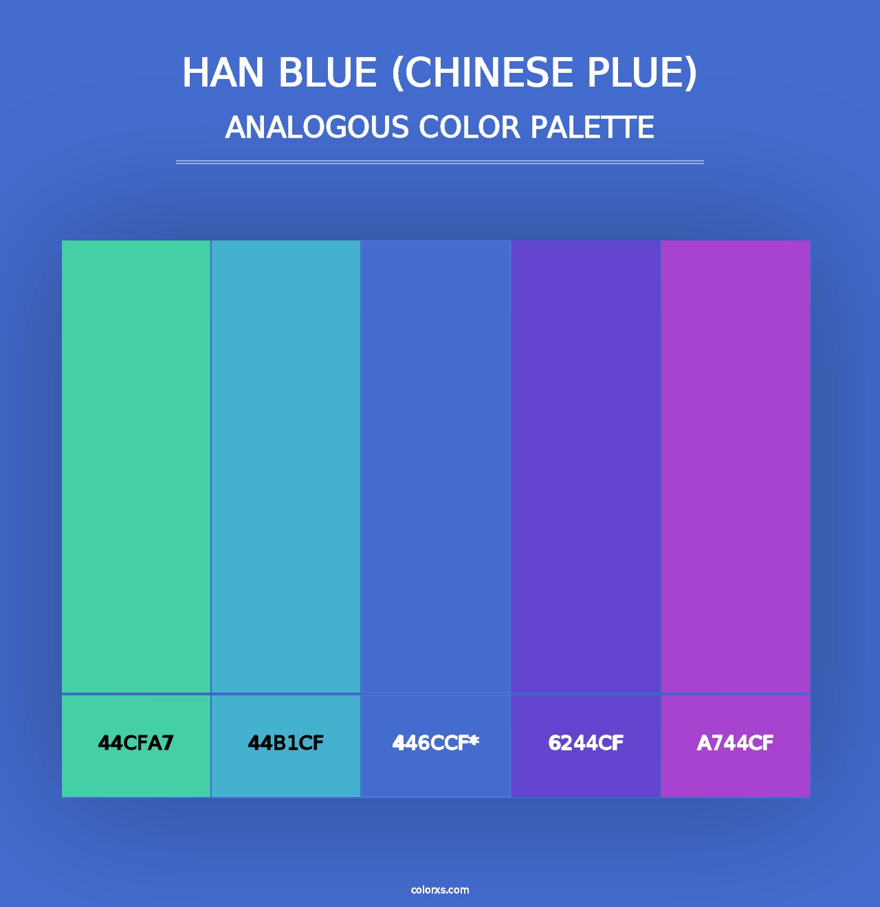 Han Blue (Chinese Plue) - Analogous Color Palette