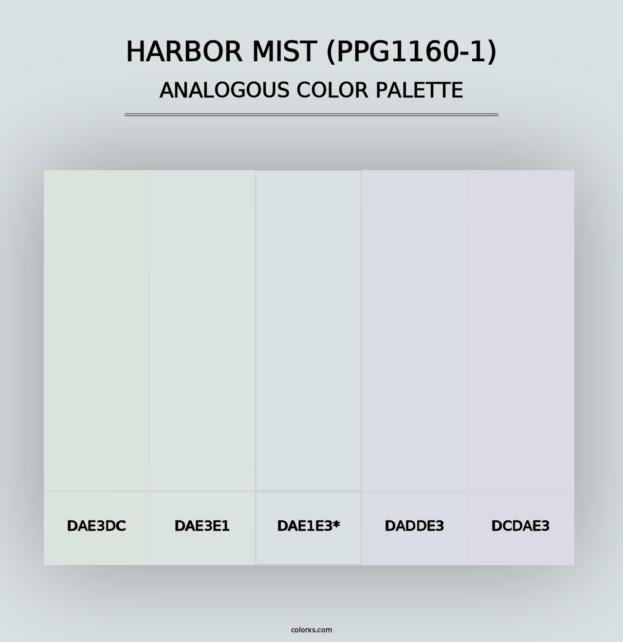 Harbor Mist (PPG1160-1) - Analogous Color Palette